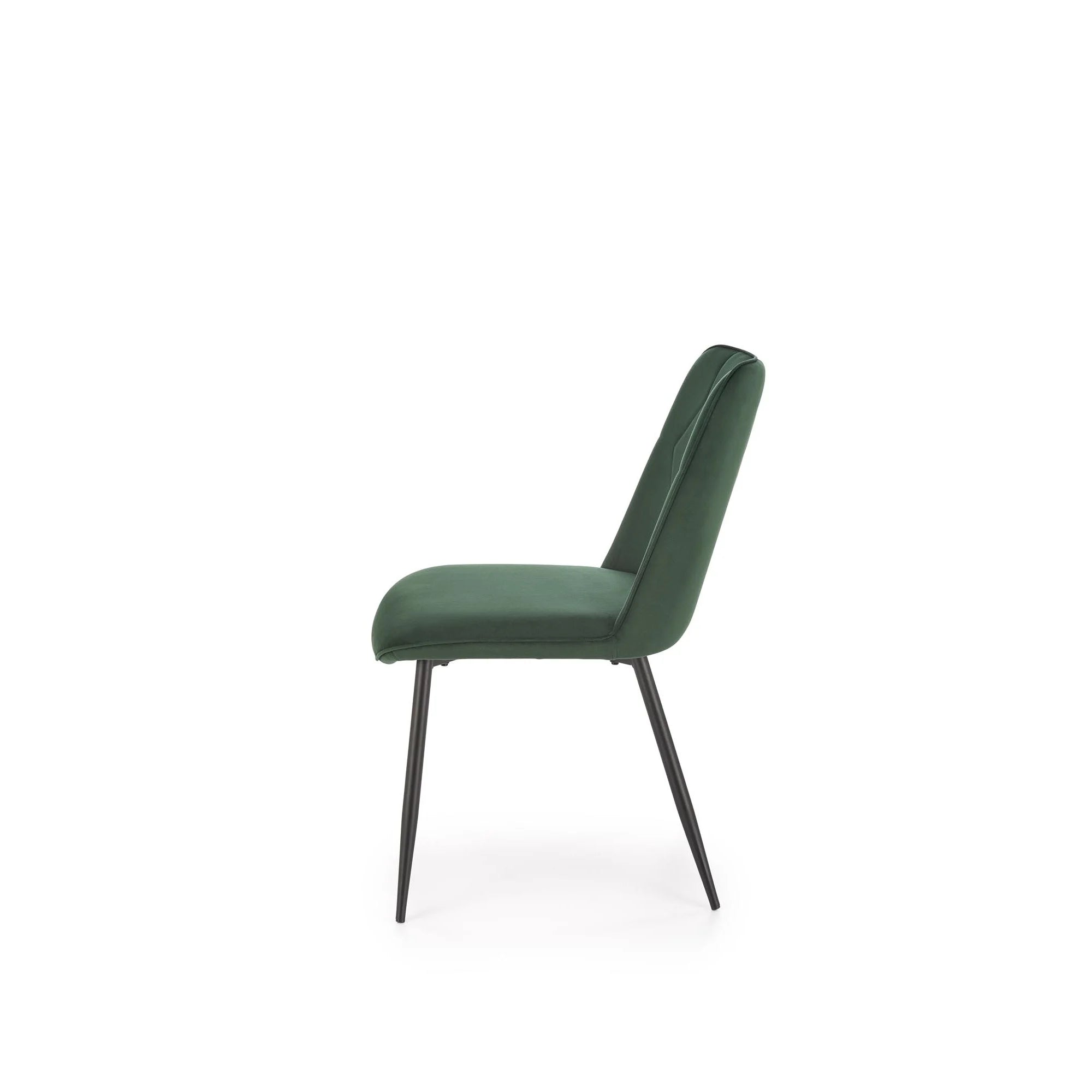 Scaun K539, verde inchis/negru, stofa catifelata/metal, 50x62x84 cm