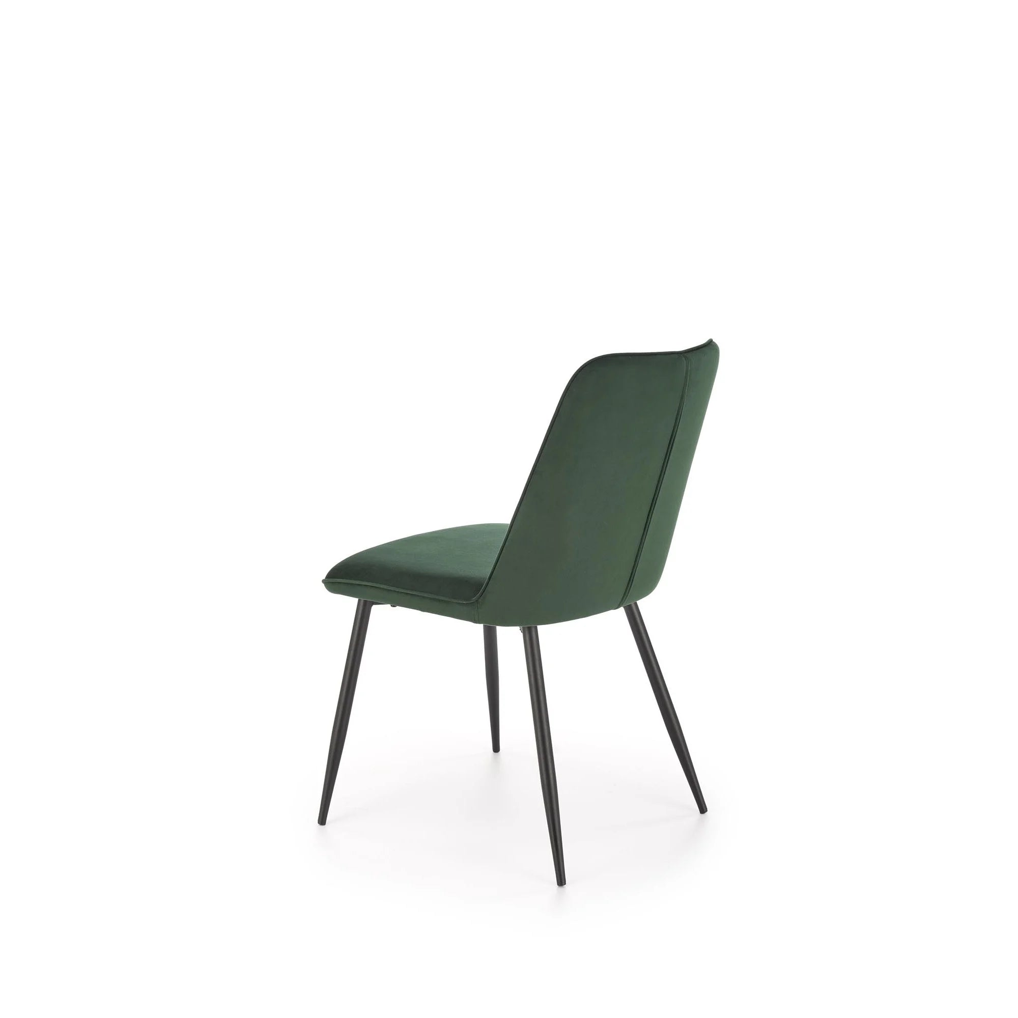 Scaun K539, verde inchis/negru, stofa catifelata/metal, 50x62x84 cm