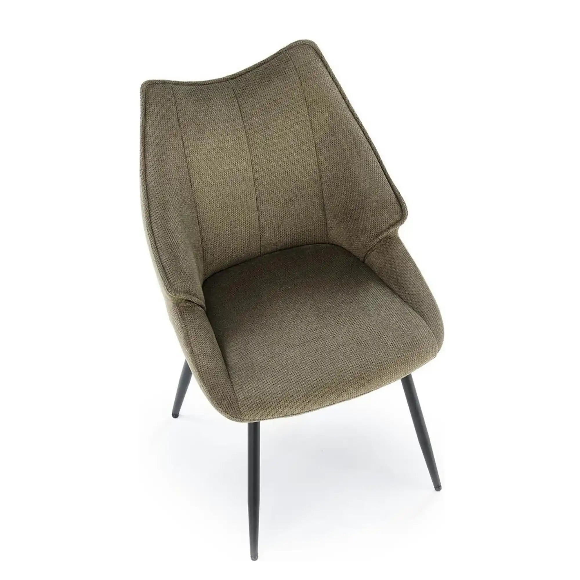 Scaun K543, verde/negru, stofa clasica/metal, 55x60x87 cm