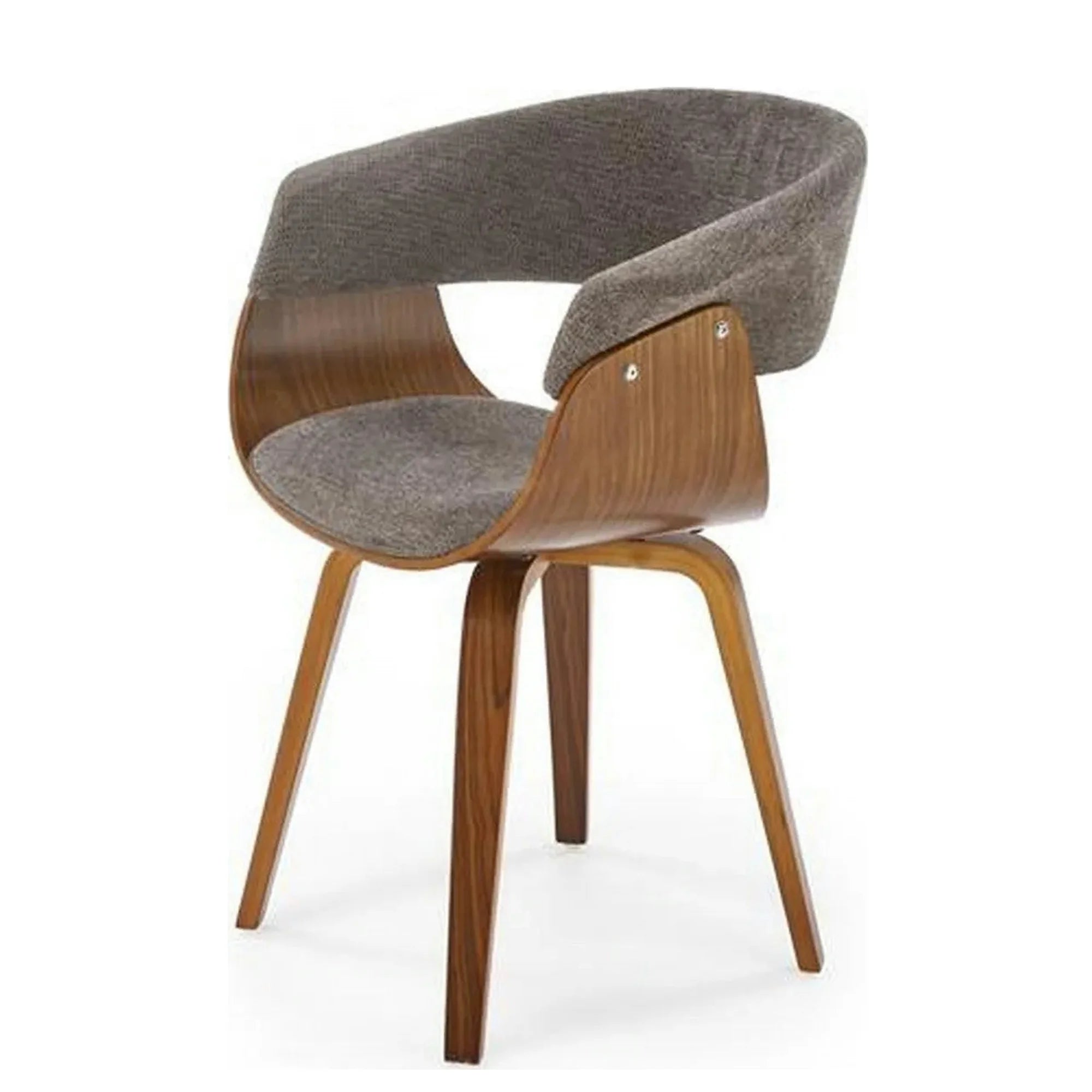 Scaun K545, gri/nuc, stofa clasica/placaj, 63x53x83 cm