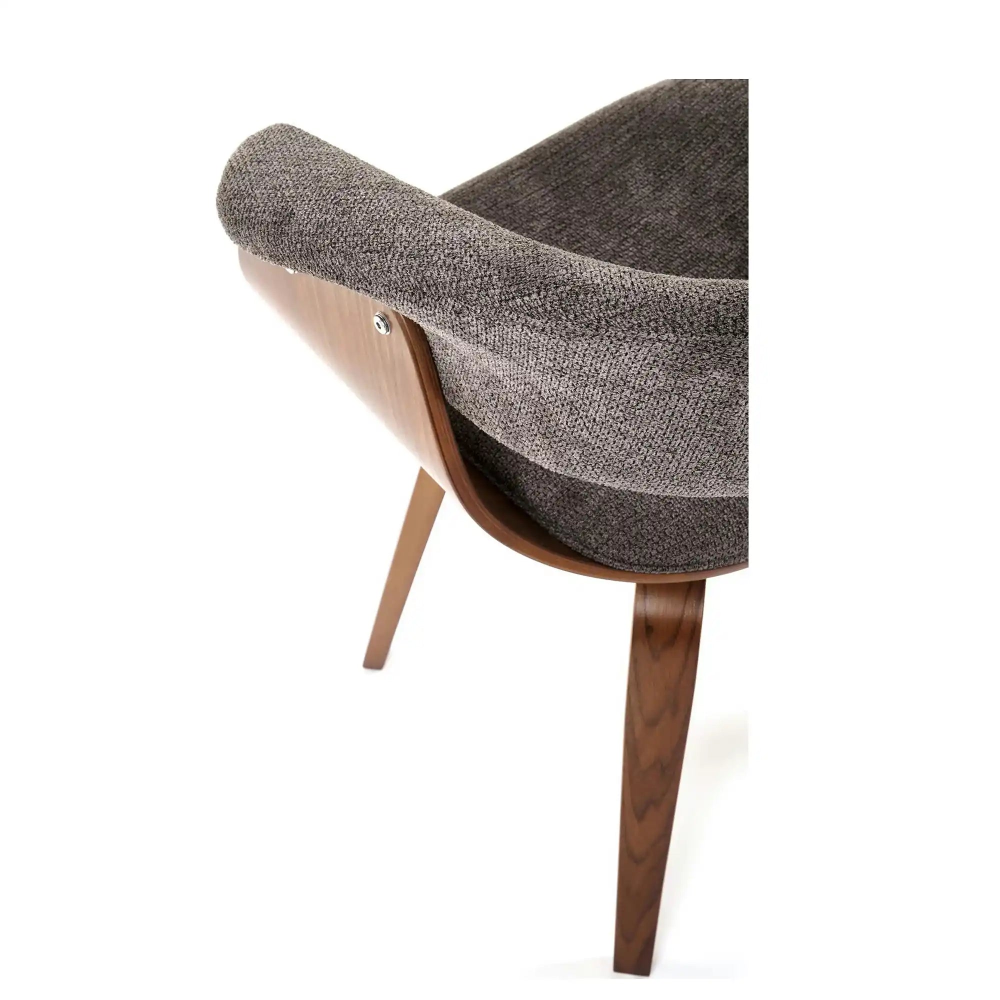 Scaun K545, gri/nuc, stofa clasica/placaj, 63x53x83 cm