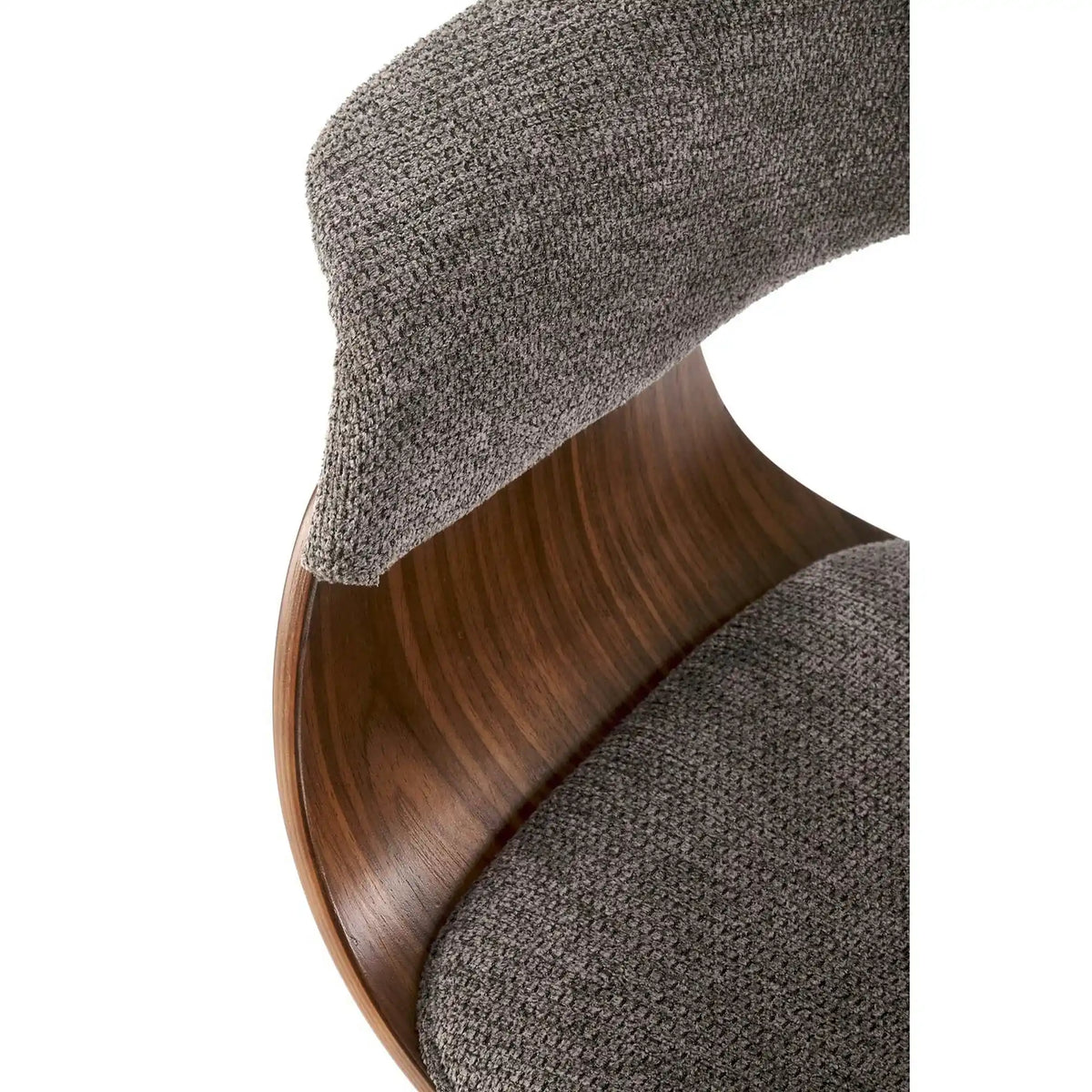 Scaun K545, gri/nuc, stofa clasica/placaj, 63x53x83 cm