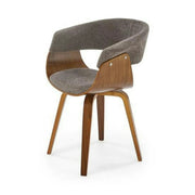 Scaun K545, gri/nuc, stofa clasica/placaj, 63x53x83 cm