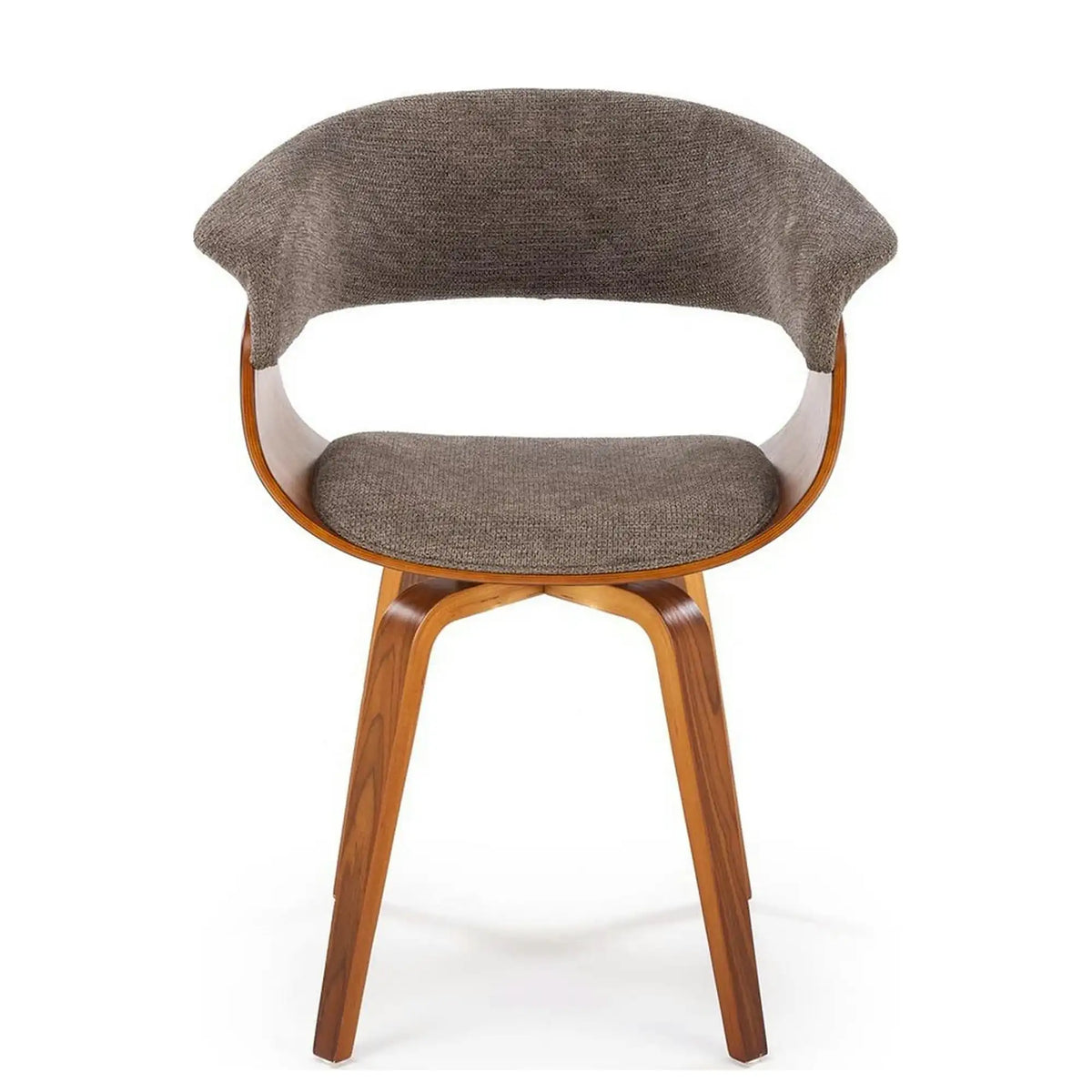 Scaun K545, gri/nuc, stofa clasica/placaj, 63x53x83 cm