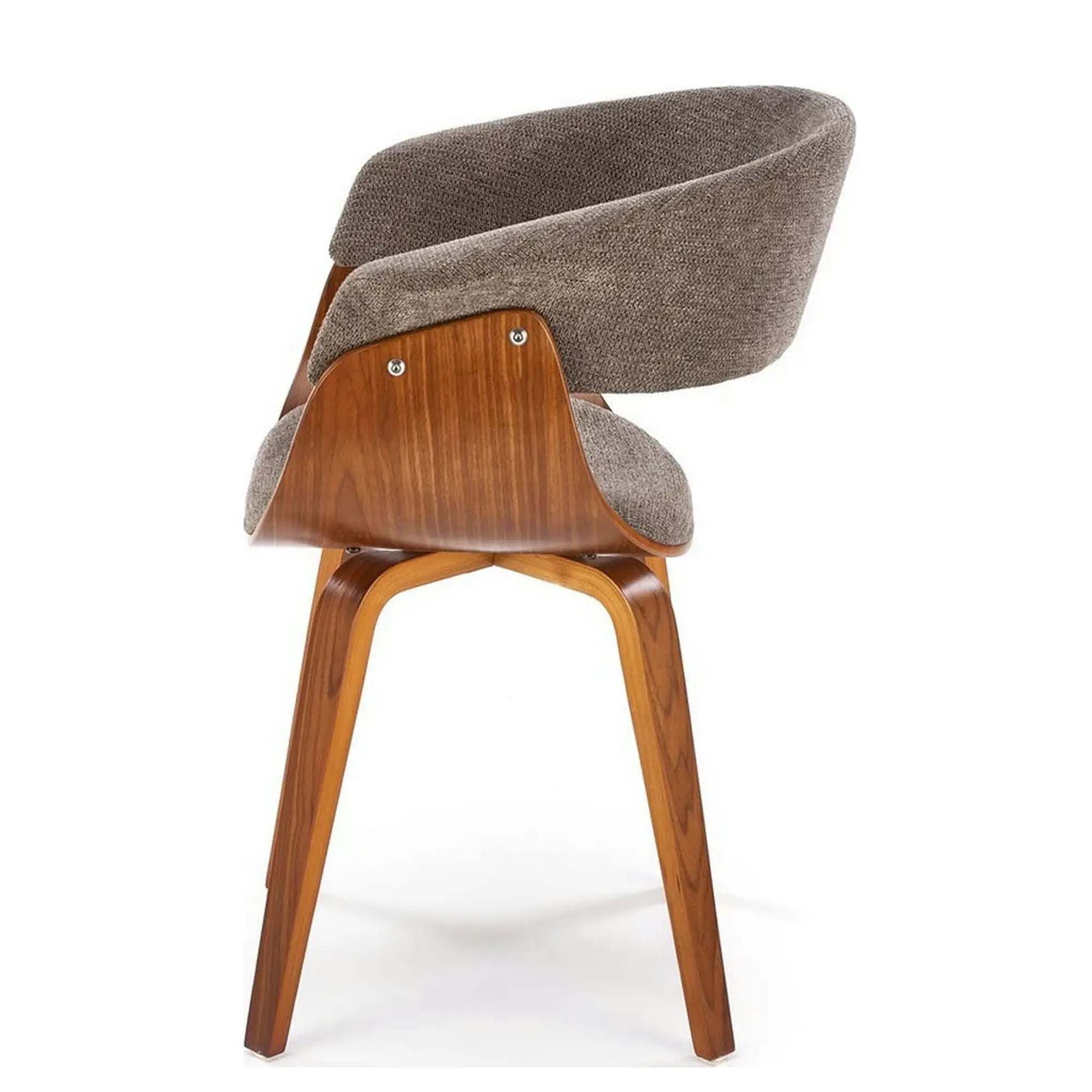 Scaun K545, gri/nuc, stofa clasica/placaj, 63x53x83 cm
