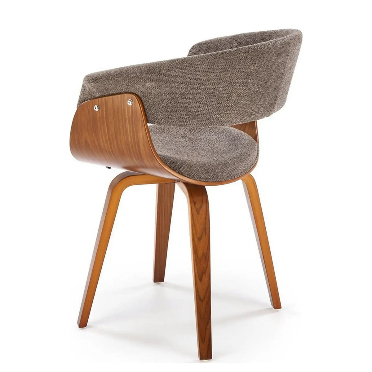 Scaun K545, gri/nuc, stofa clasica/placaj, 63x53x83 cm