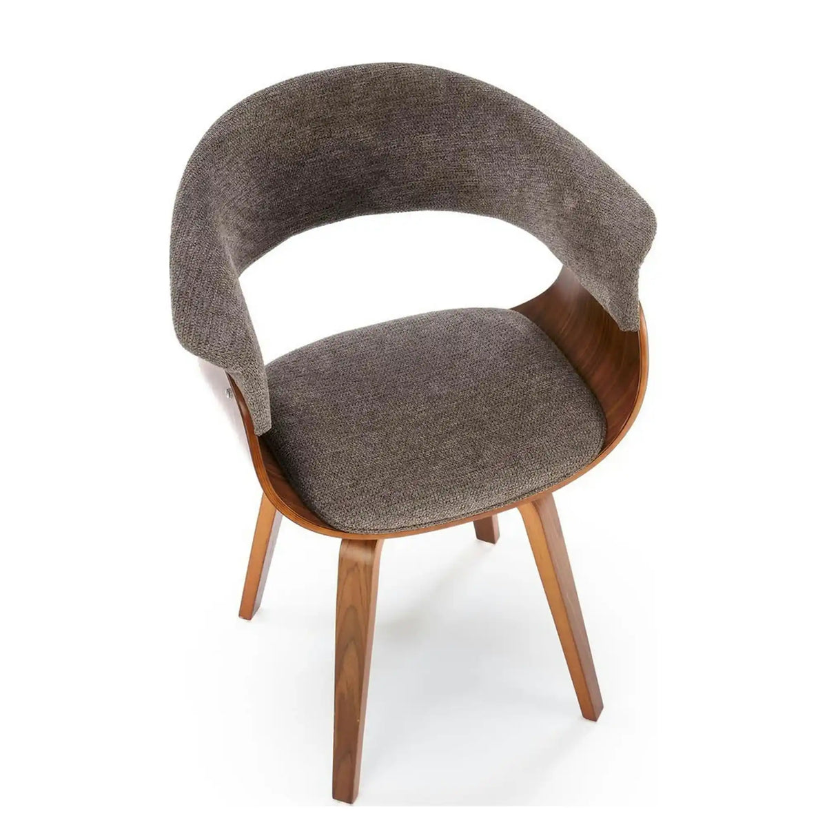 Scaun K545, gri/nuc, stofa clasica/placaj, 63x53x83 cm