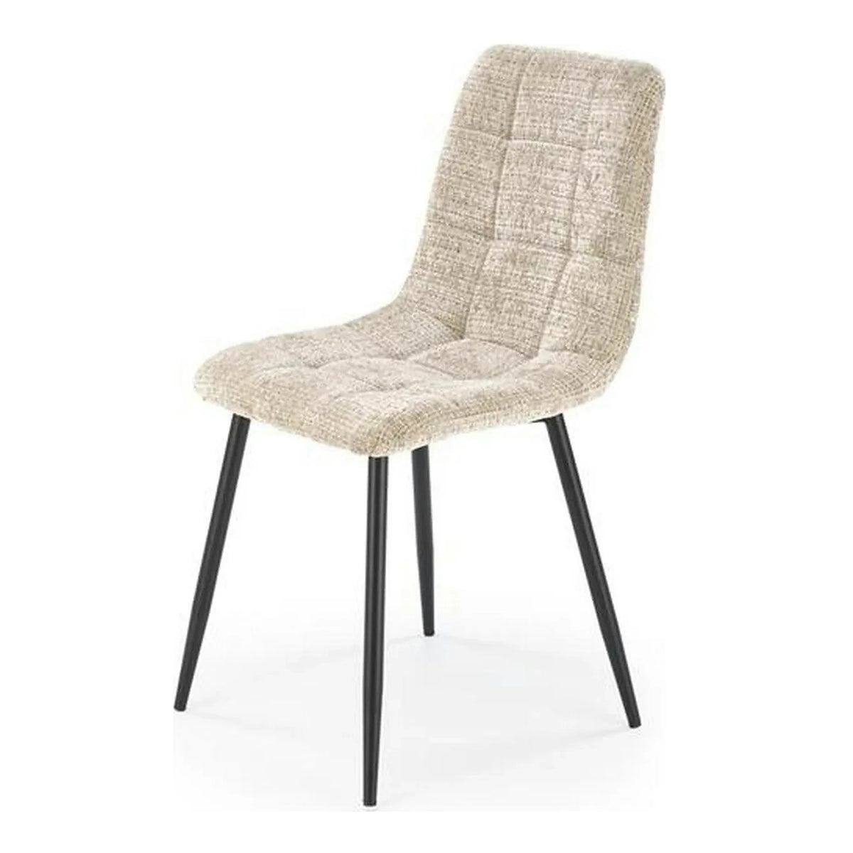 Scaun K547, bej/negru, stofa clasica/metal, 45x53x87 cm