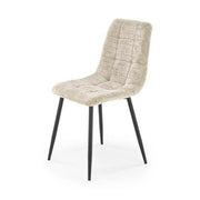 Scaun K547, bej/negru, stofa clasica/metal, 45x53x87 cm
