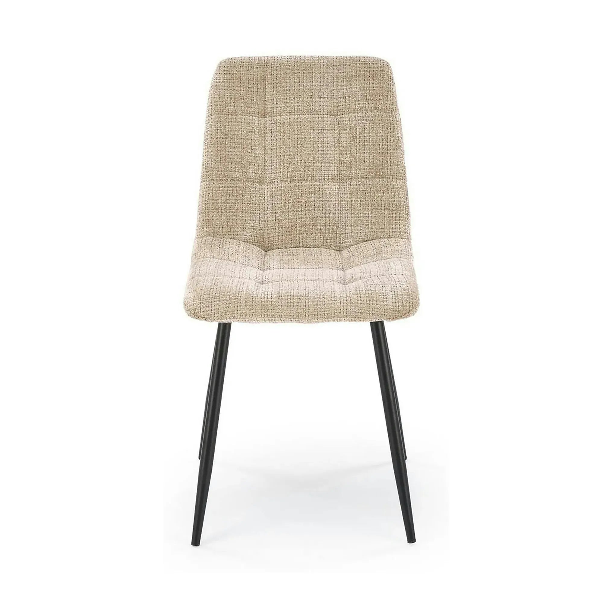 Scaun K547, bej/negru, stofa clasica/metal, 45x53x87 cm