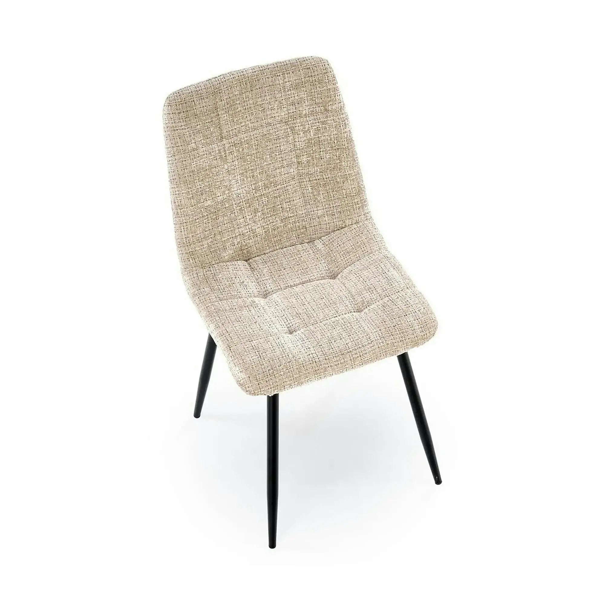 Scaun K547, bej/negru, stofa clasica/metal, 45x53x87 cm