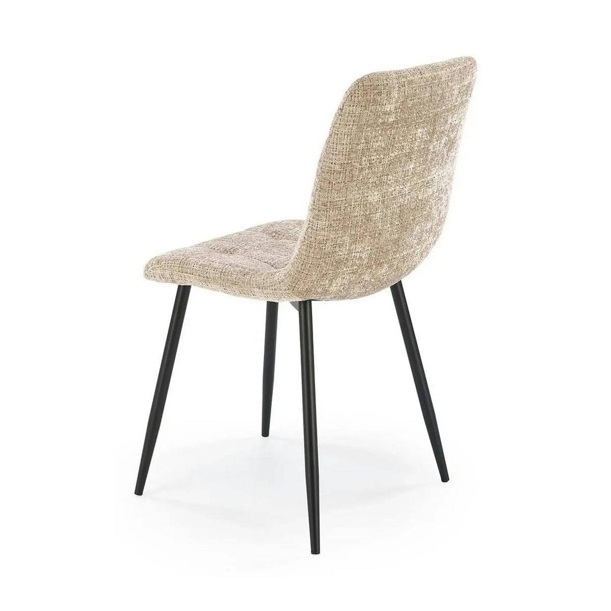 Scaun K547, bej/negru, stofa clasica/metal, 45x53x87 cm