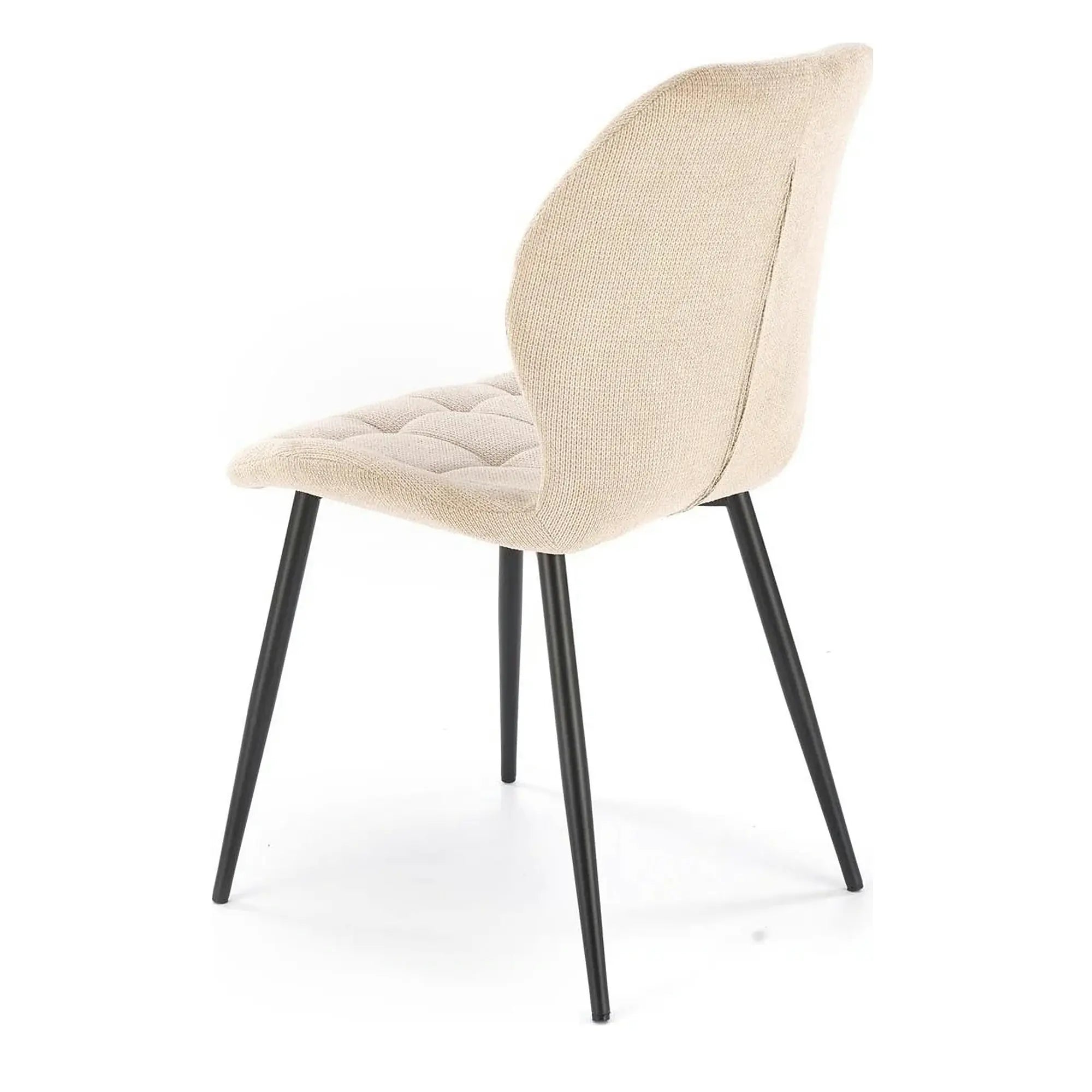 Scaun K548, bej/negru, stofa clasica/metal, 47x55x84 cm