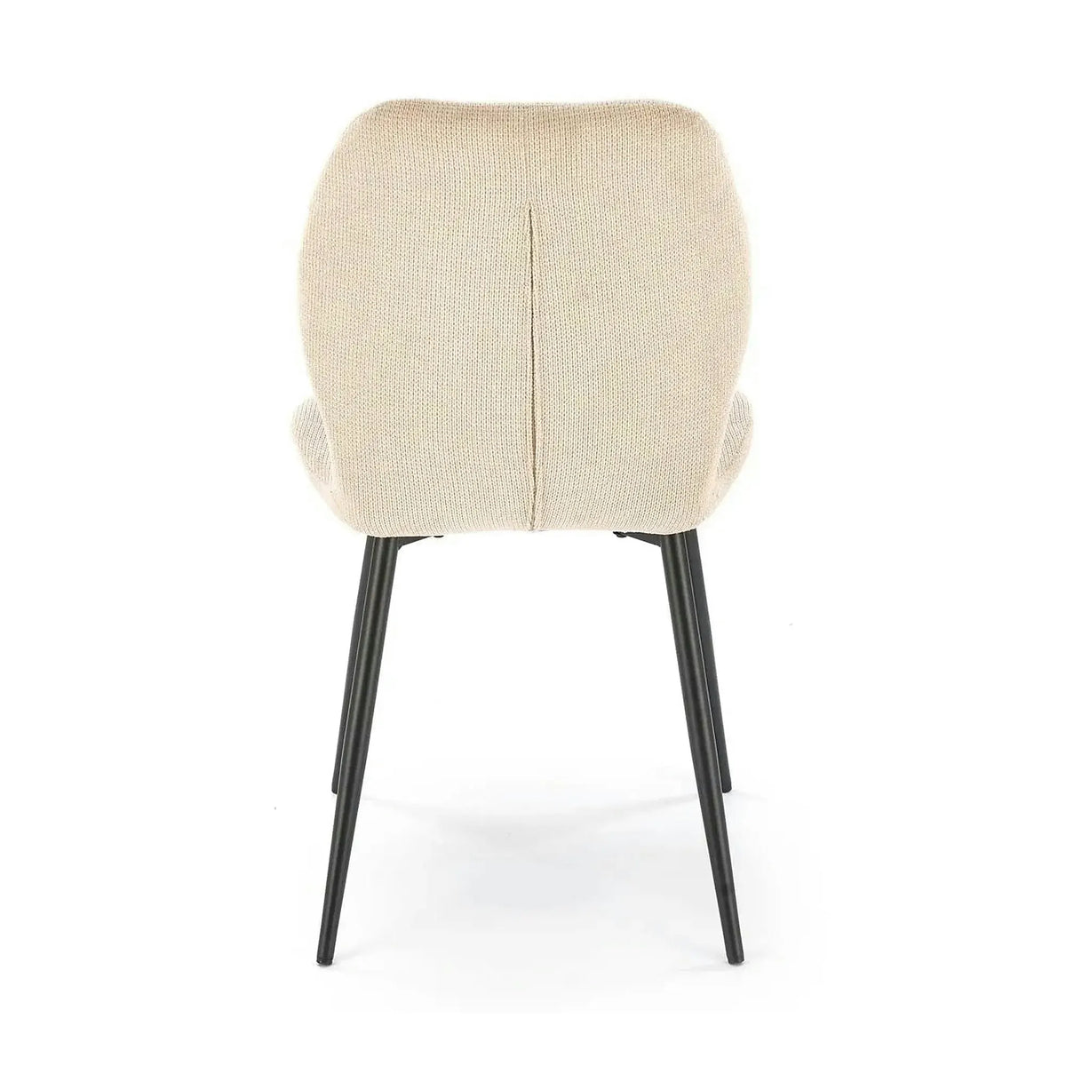 Scaun K548, bej/negru, stofa clasica/metal, 47x55x84 cm