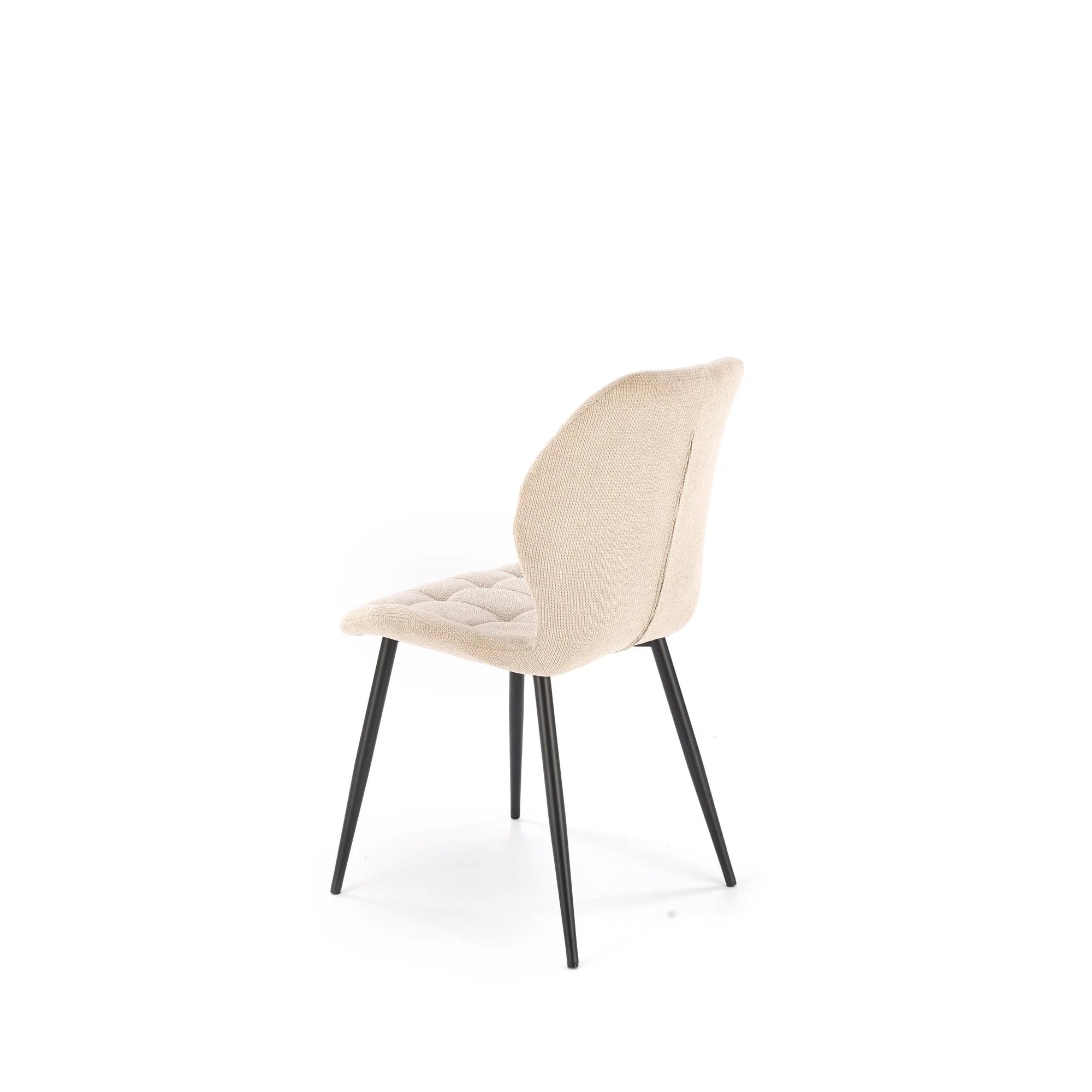 Scaun K548, bej/negru, stofa clasica/metal, 47x55x84 cm