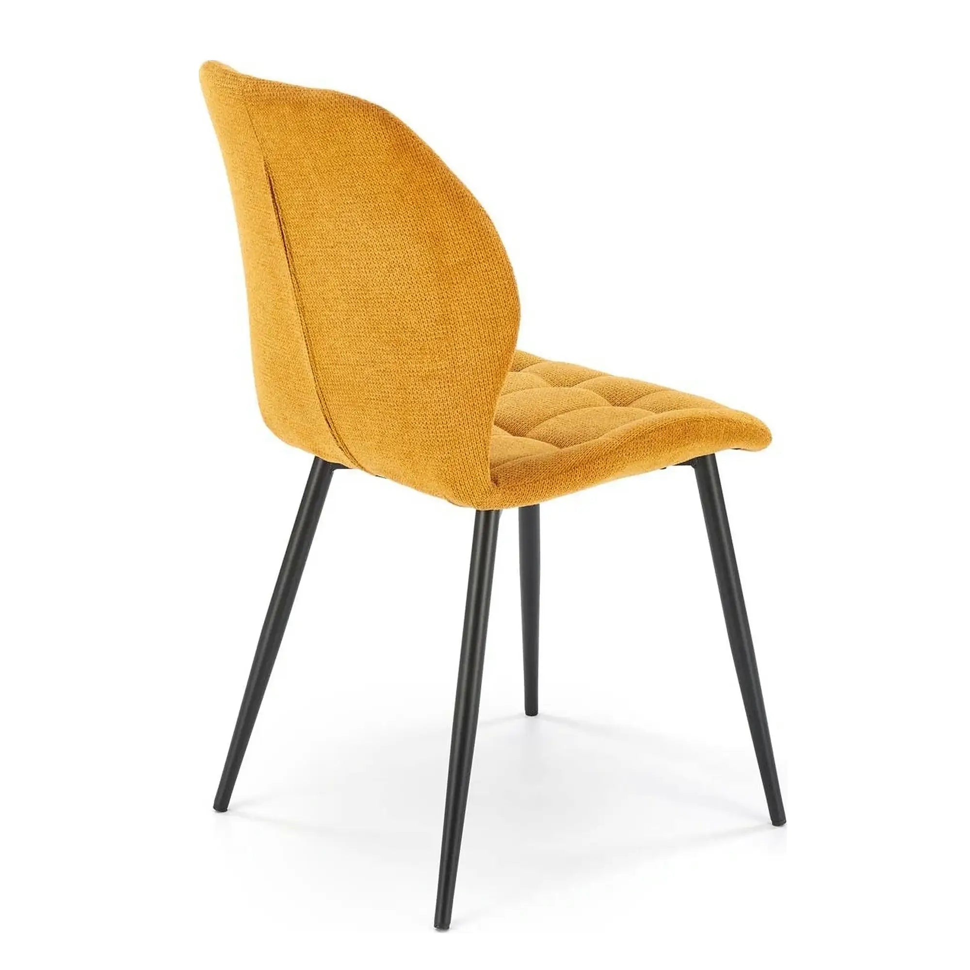 Scaun K548, galben/negru, stofa clasica/metal, 47x55x84 cm