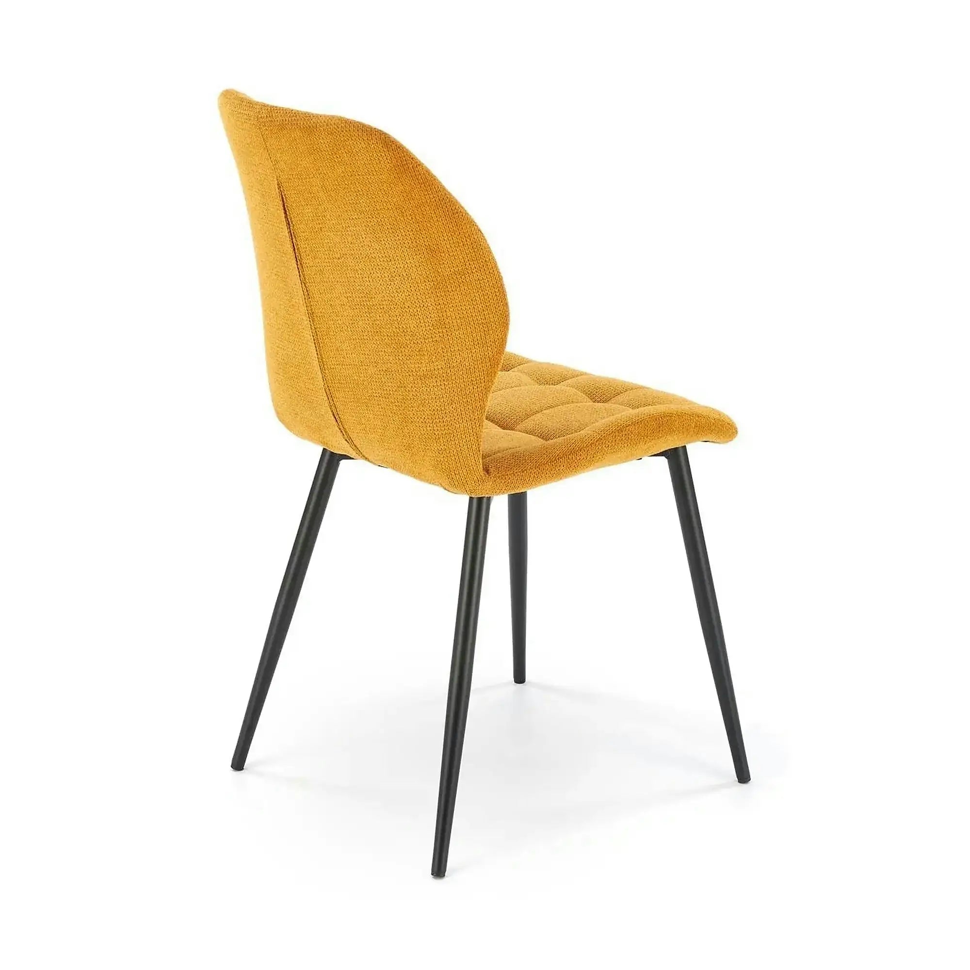 Scaun K548, galben/negru, stofa clasica/metal, 47x55x84 cm