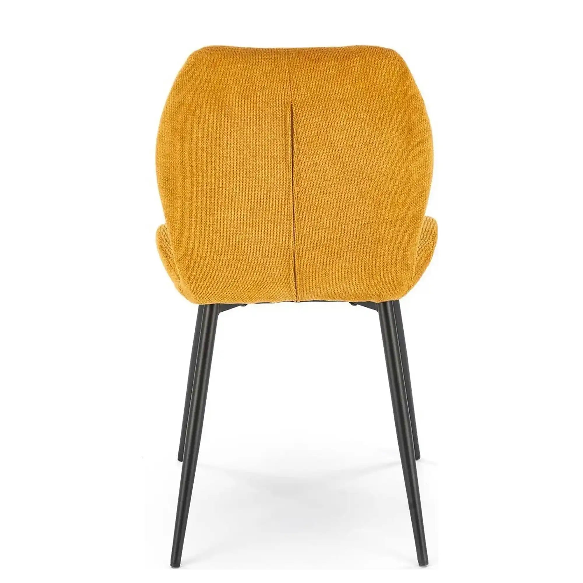 Scaun K548, galben/negru, stofa clasica/metal, 47x55x84 cm