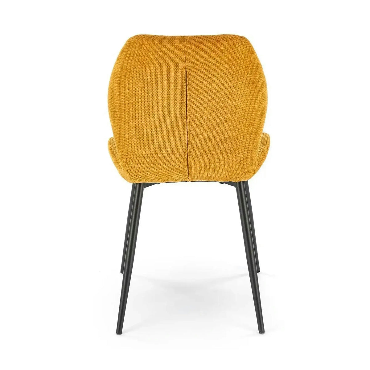Scaun K548, galben/negru, stofa clasica/metal, 47x55x84 cm