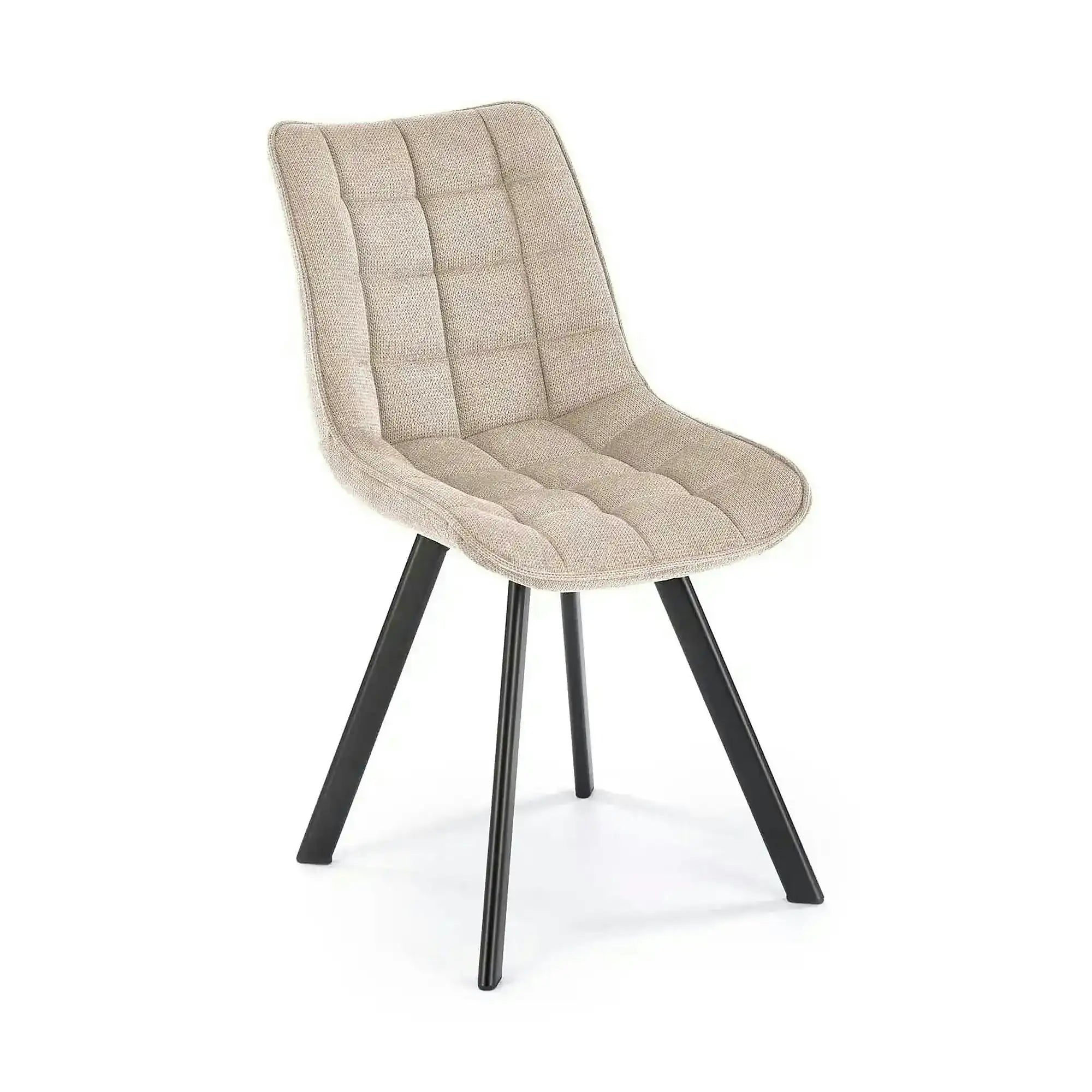 Scaun K549, bej/negru, stofa clasica/metal, 46x61x84 cm
