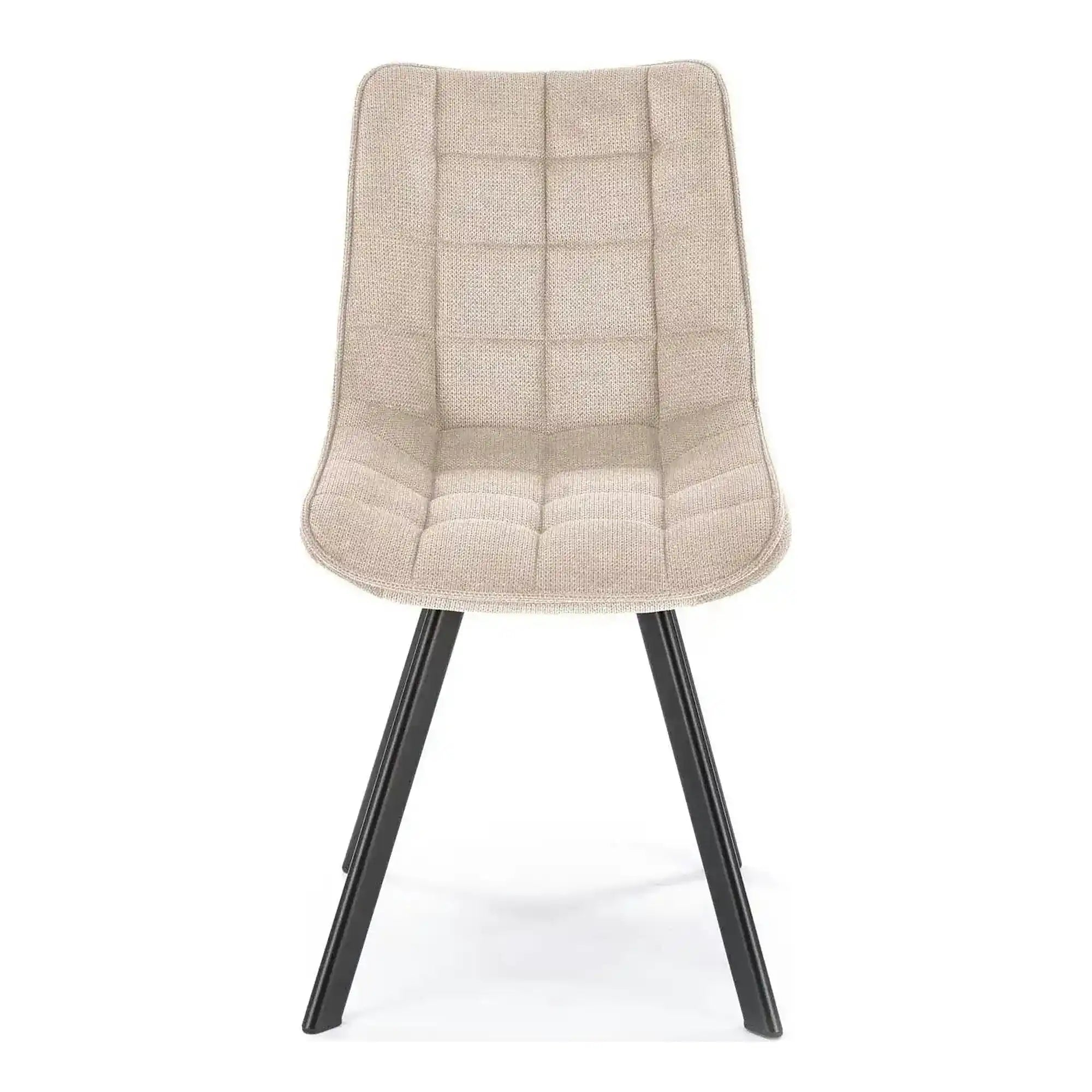 Scaun K549, bej/negru, stofa clasica/metal, 46x61x84 cm
