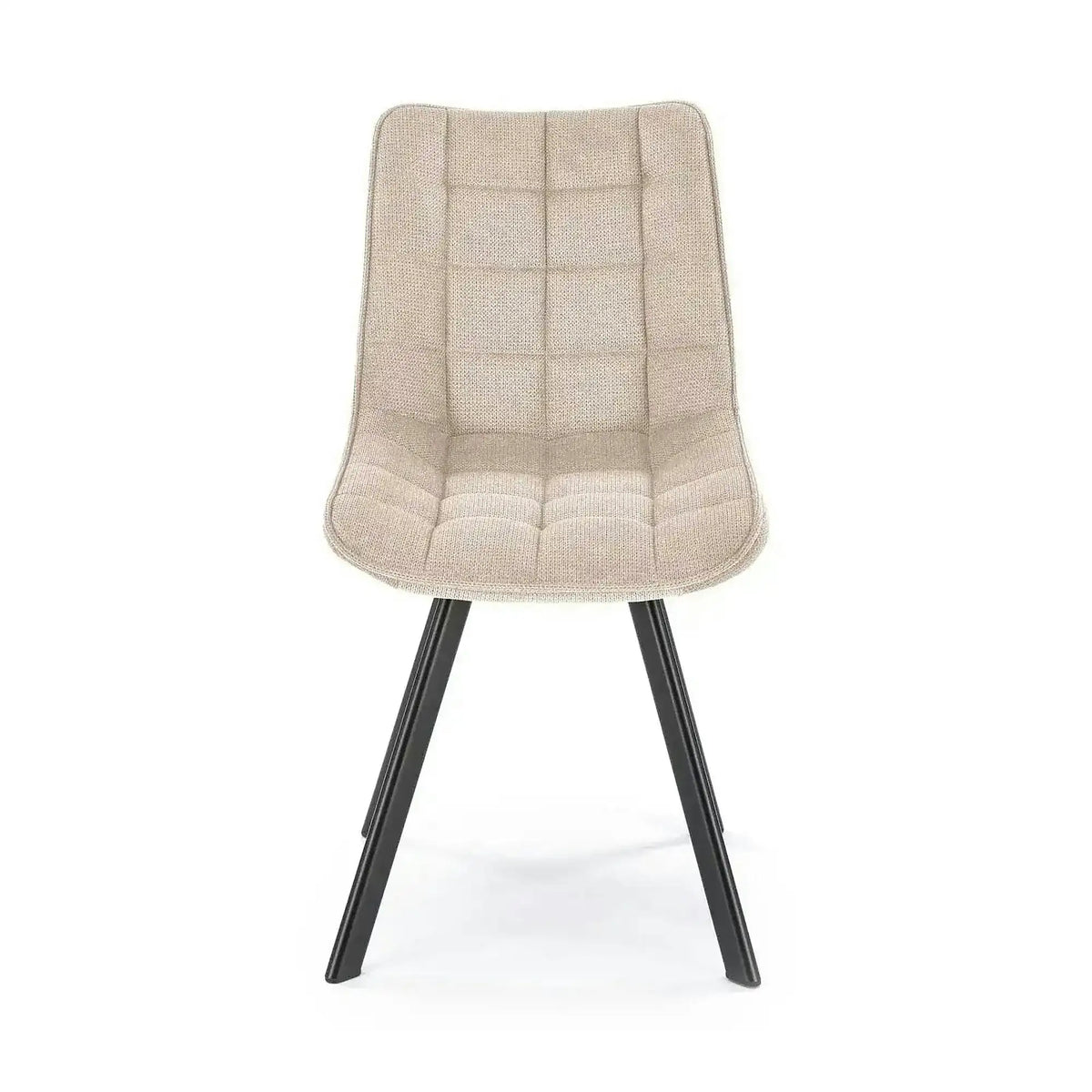 Scaun K549, bej/negru, stofa clasica/metal, 46x61x84 cm