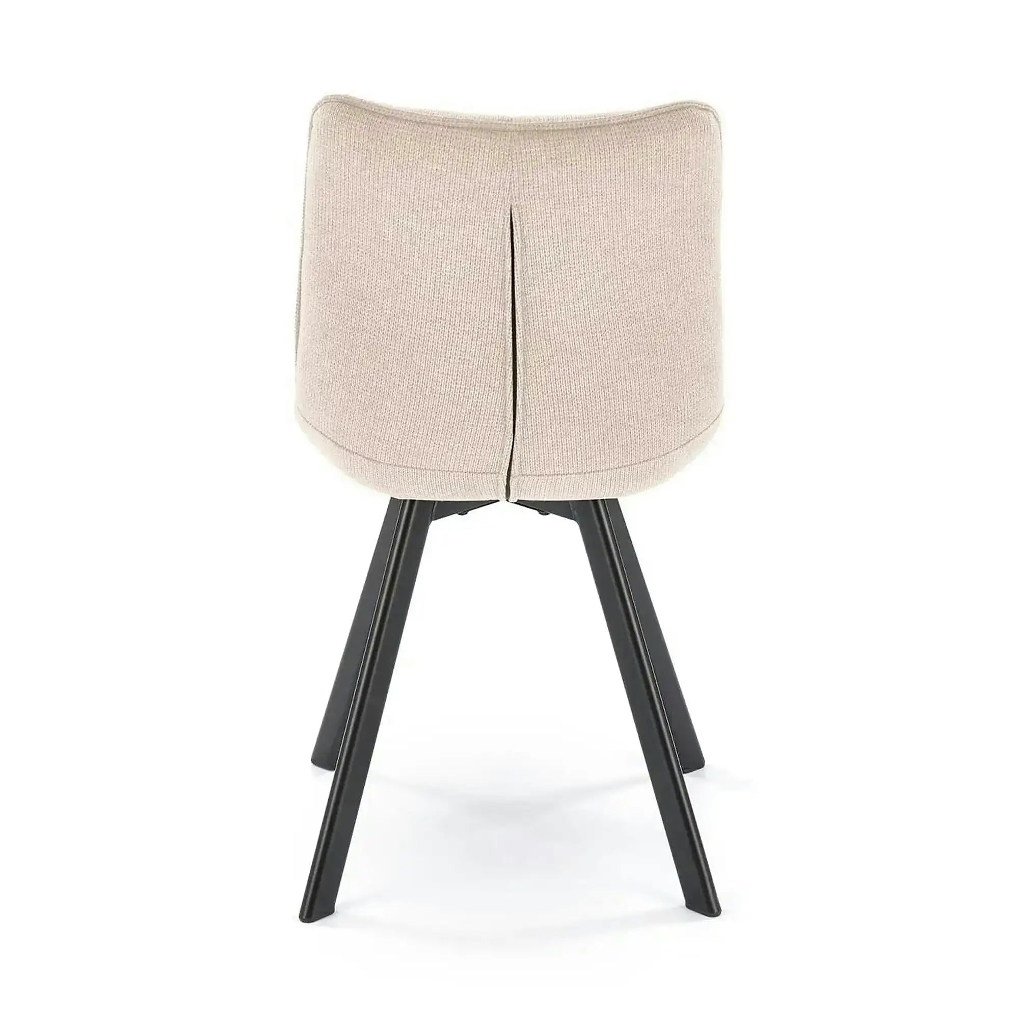 Scaun K549, bej/negru, stofa clasica/metal, 46x61x84 cm