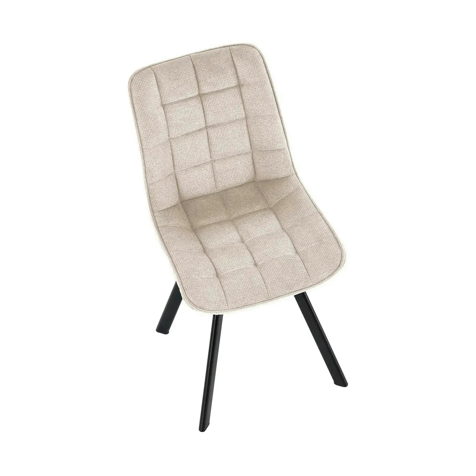 Scaun K549, bej/negru, stofa clasica/metal, 46x61x84 cm