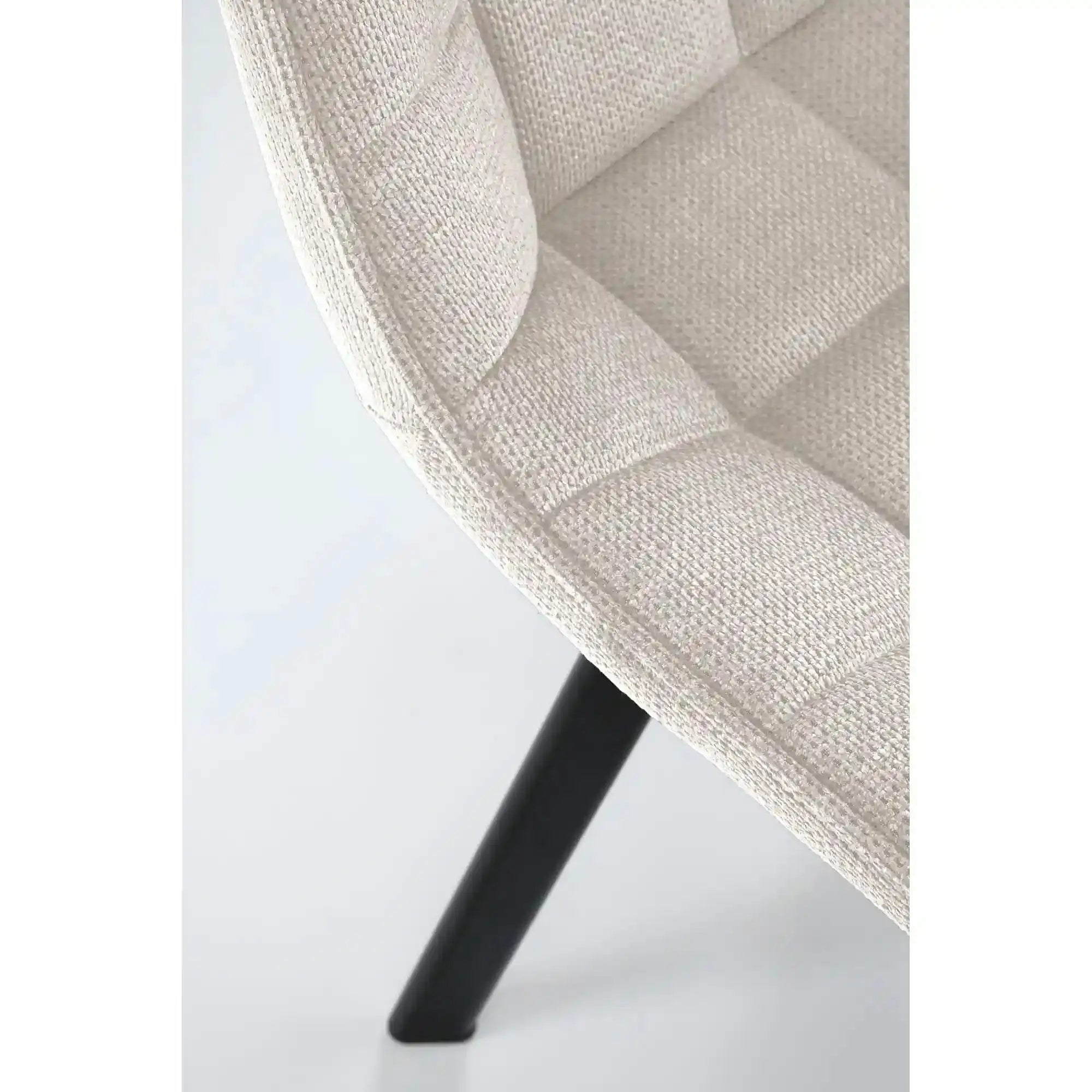 Scaun K549, bej/negru, stofa clasica/metal, 46x61x84 cm