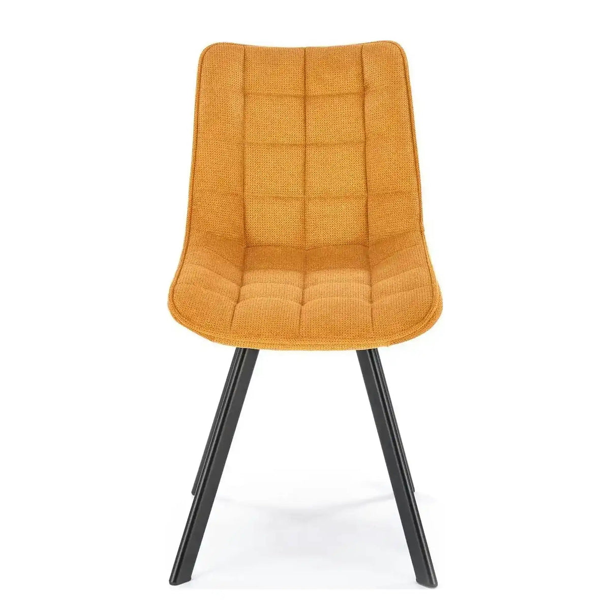 Scaun K549, galben/negru, stofa clasica/metal, 46x61x84 cm