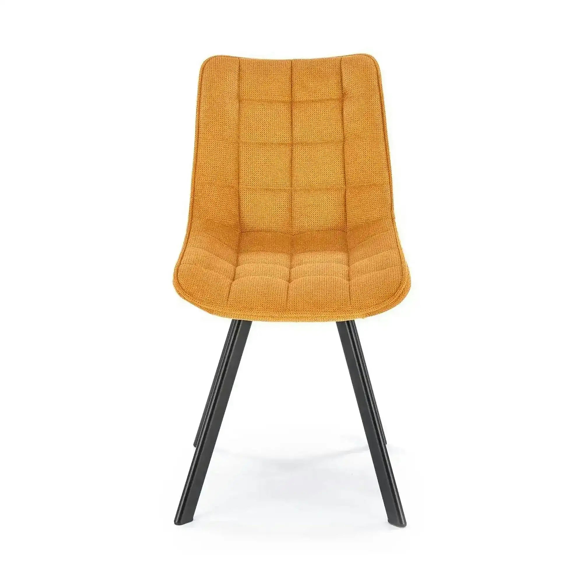 Scaun K549, galben/negru, stofa clasica/metal, 46x61x84 cm