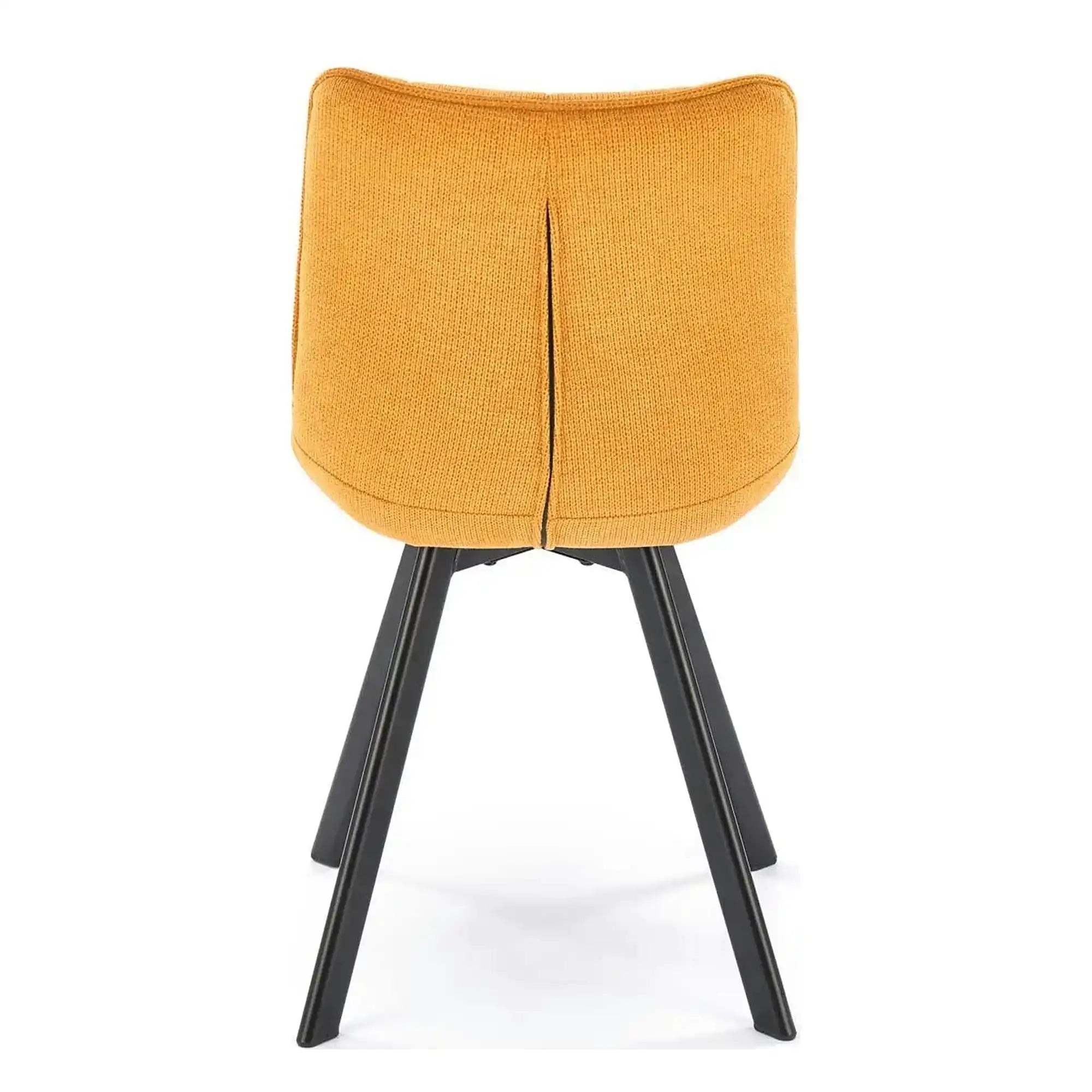Scaun K549, galben/negru, stofa clasica/metal, 46x61x84 cm