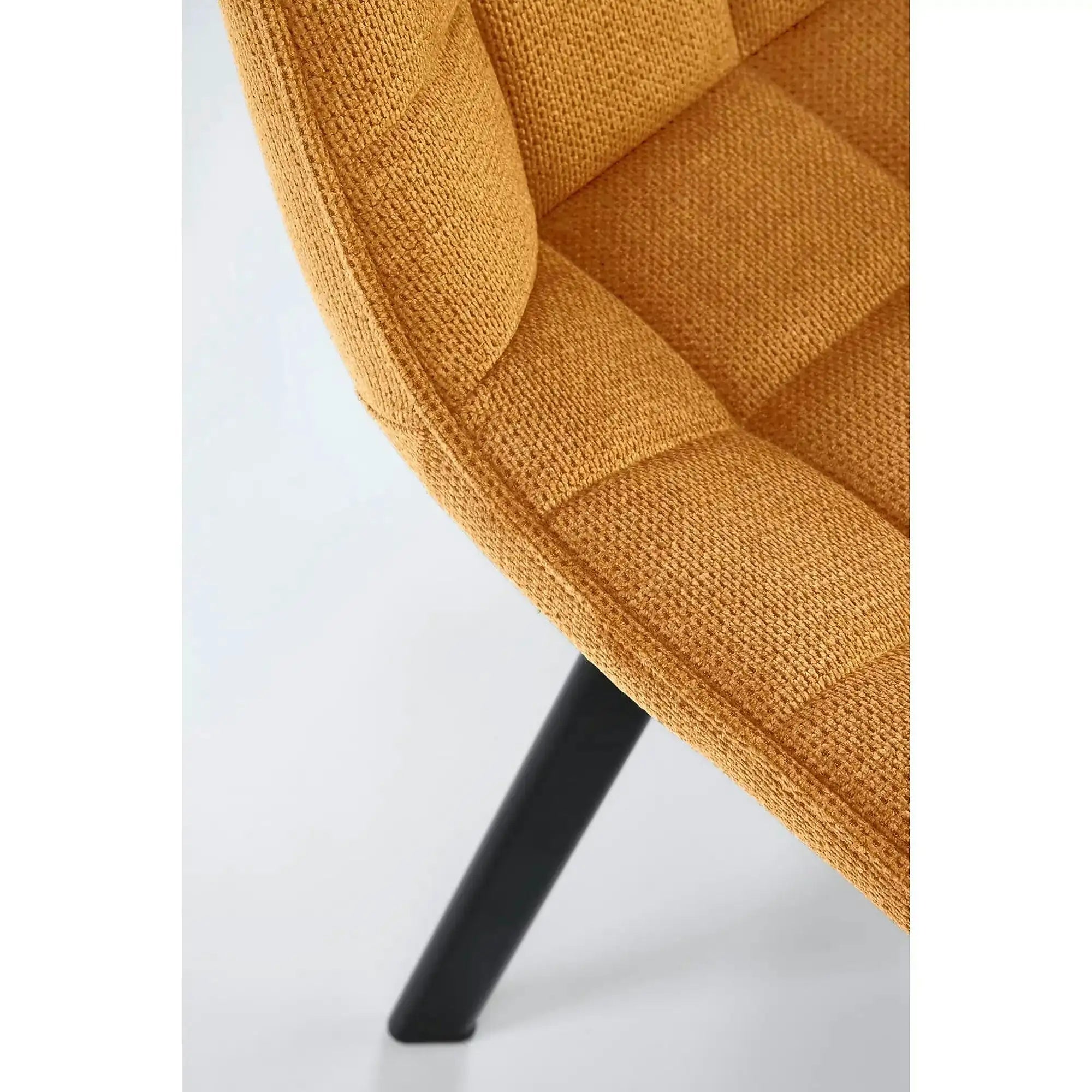 Scaun K549, galben/negru, stofa clasica/metal, 46x61x84 cm