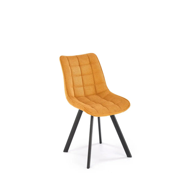 Scaun K549, galben/negru, stofa clasica/metal, 46x61x84 cm