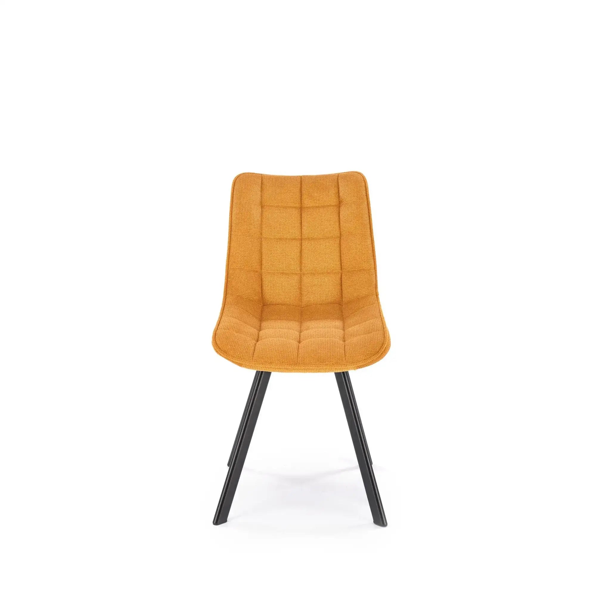 Scaun K549, galben/negru, stofa clasica/metal, 46x61x84 cm