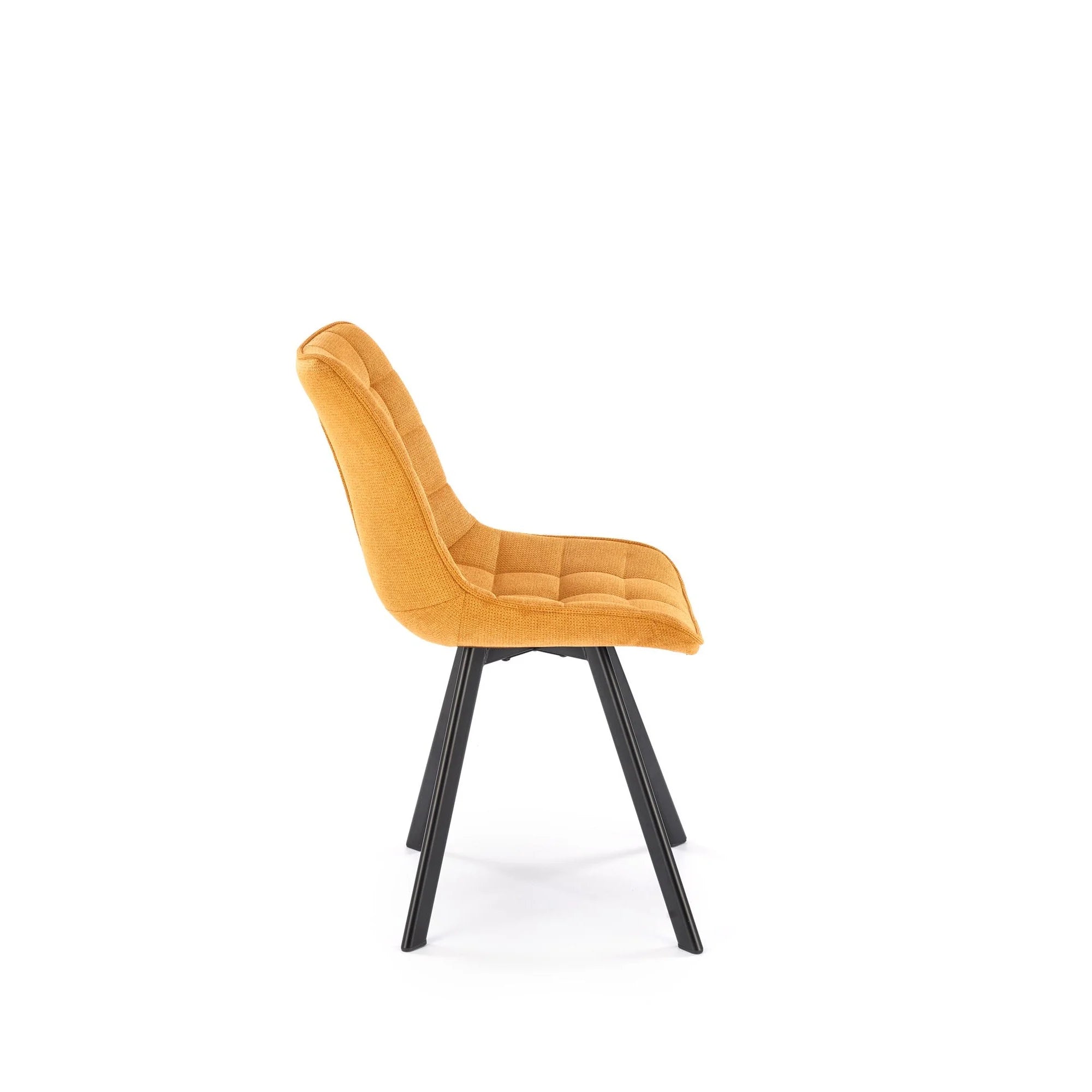 Scaun K549, galben/negru, stofa clasica/metal, 46x61x84 cm