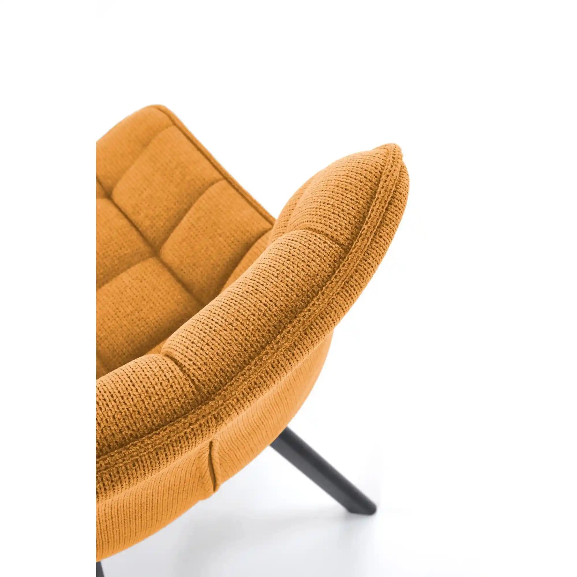 Scaun K549, galben/negru, stofa clasica/metal, 46x61x84 cm