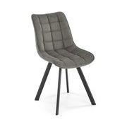 Scaun K549, gri/negru, stofa clasica/metal, 46x61x84 cm