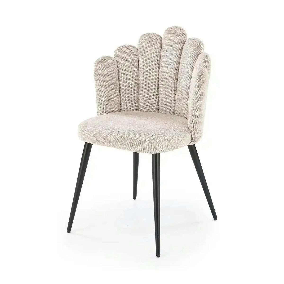 Scaun K552, bej/negru, stofa clasica/metal, 53x53x83 cm