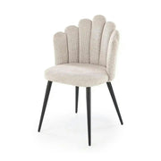Scaun K552, bej/negru, stofa clasica/metal, 53x53x83 cm