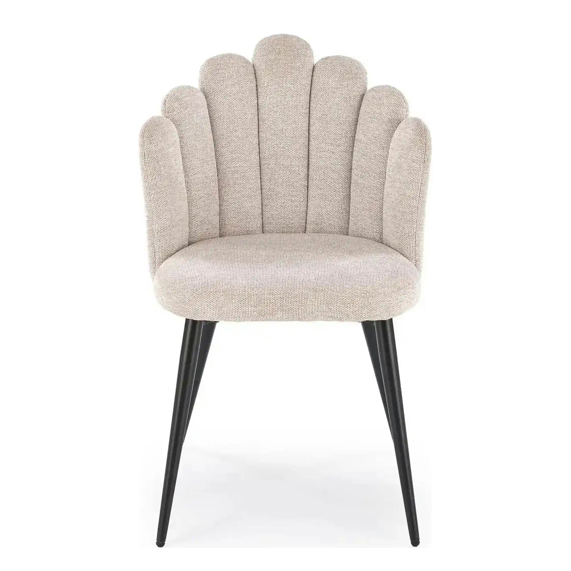 Scaun K552, bej/negru, stofa clasica/metal, 53x53x83 cm
