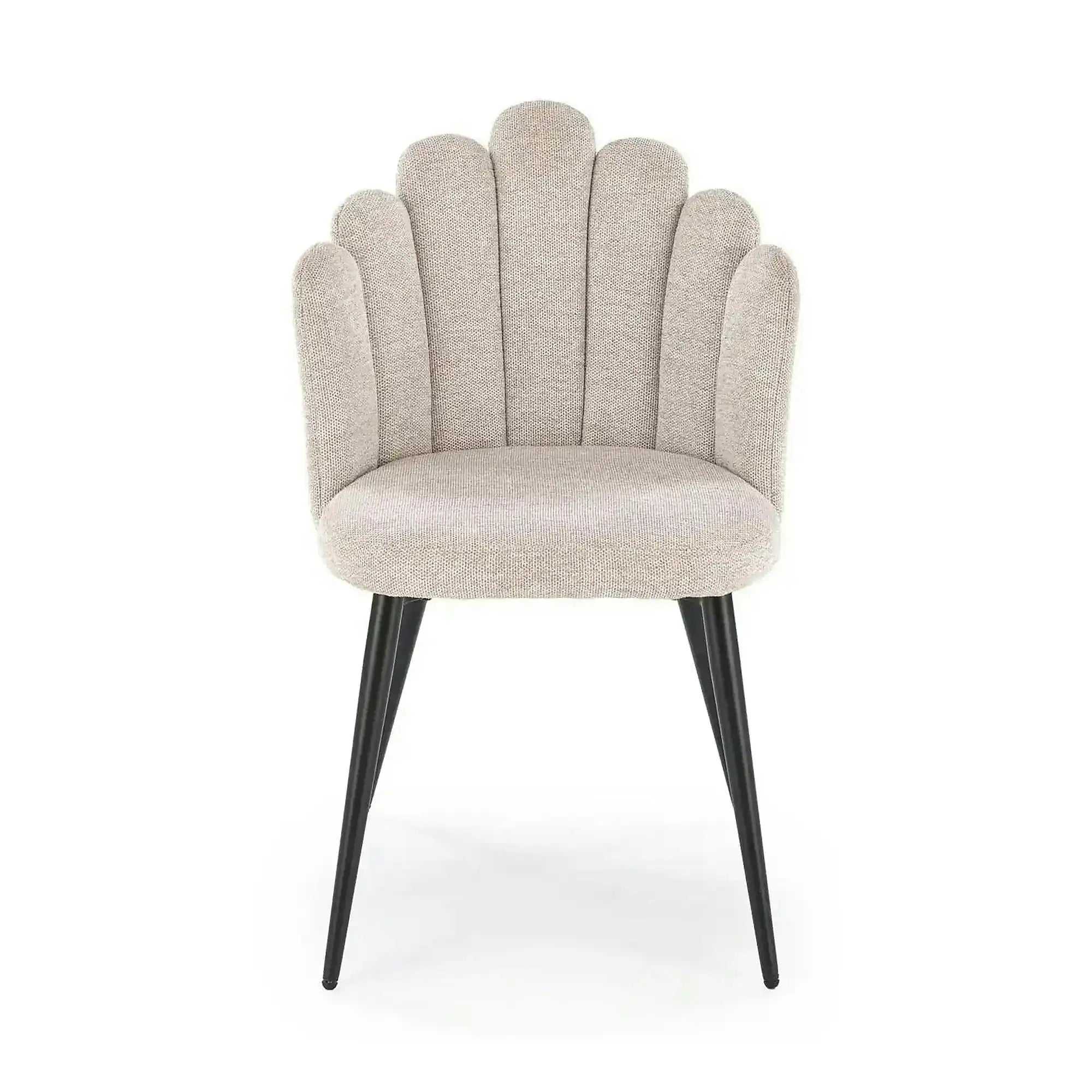 Scaun K552, bej/negru, stofa clasica/metal, 53x53x83 cm