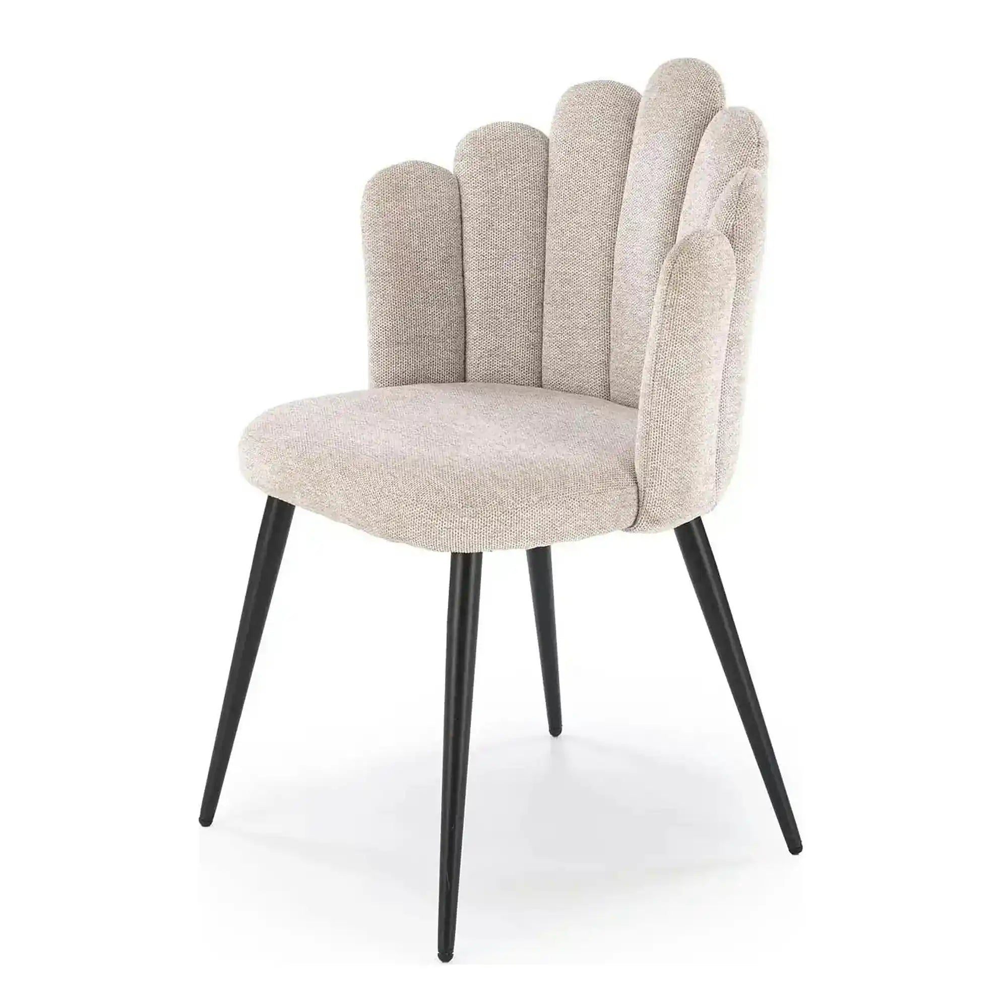 Scaun K552, bej/negru, stofa clasica/metal, 53x53x83 cm