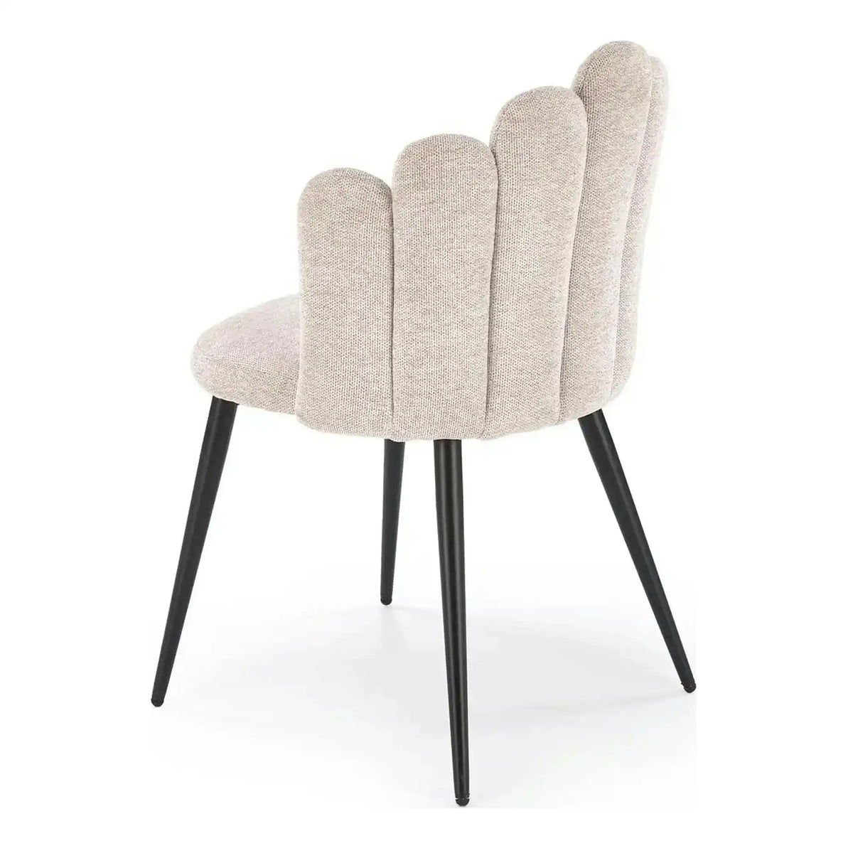 Scaun K552, bej/negru, stofa clasica/metal, 53x53x83 cm