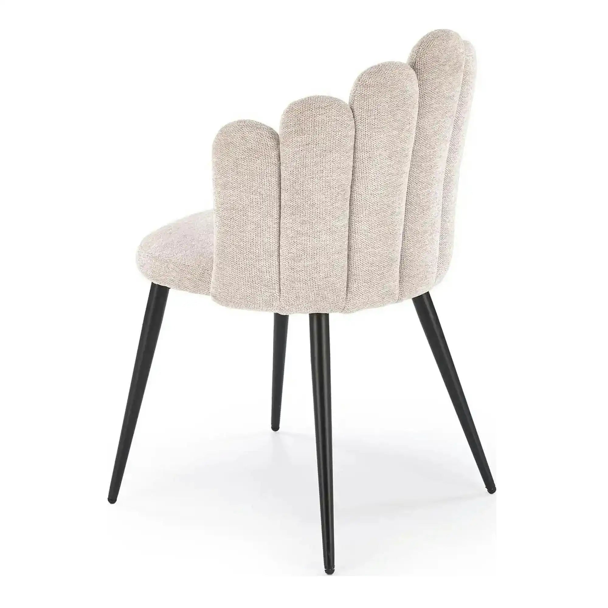 Scaun K552, bej/negru, stofa clasica/metal, 53x53x83 cm
