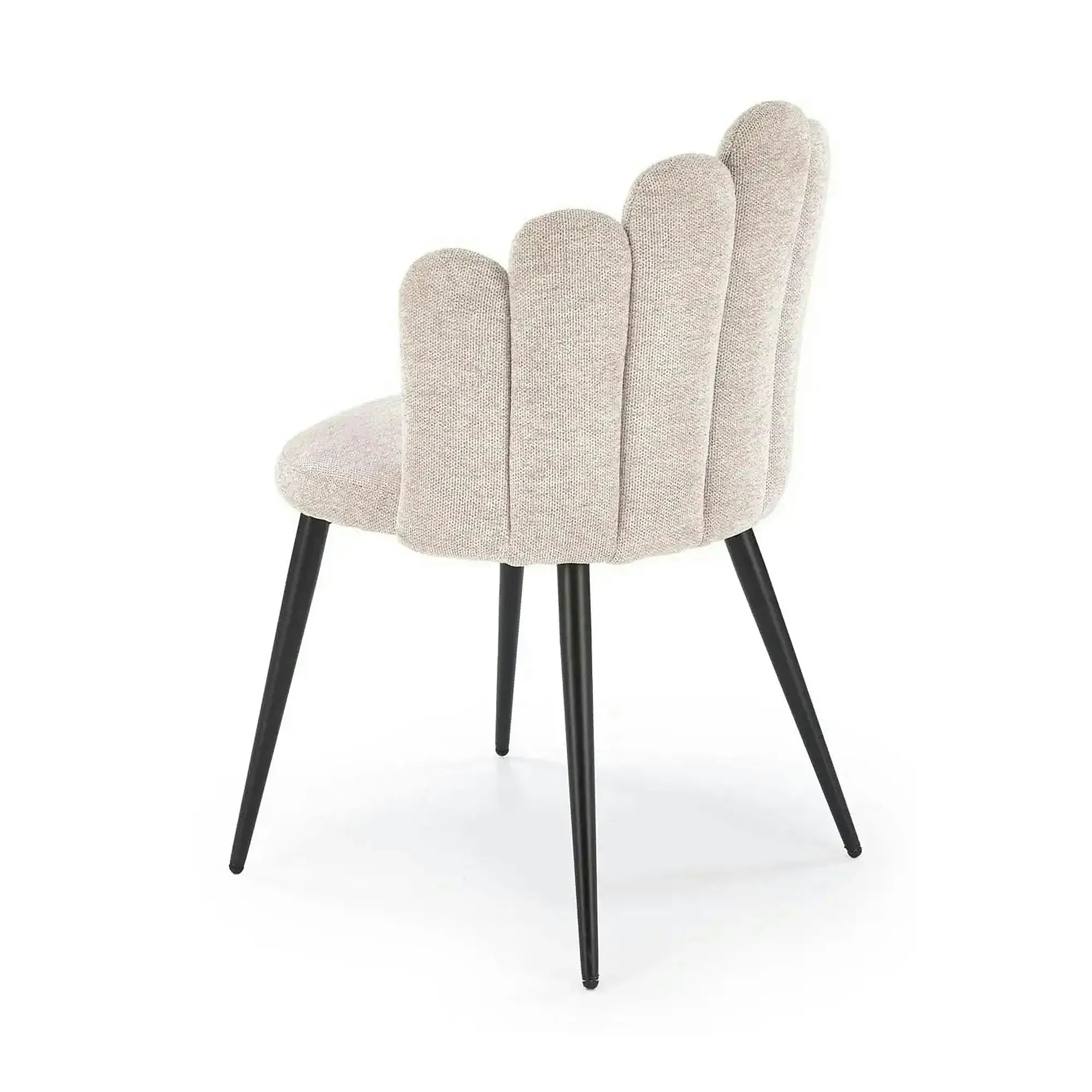 Scaun K552, bej/negru, stofa clasica/metal, 53x53x83 cm