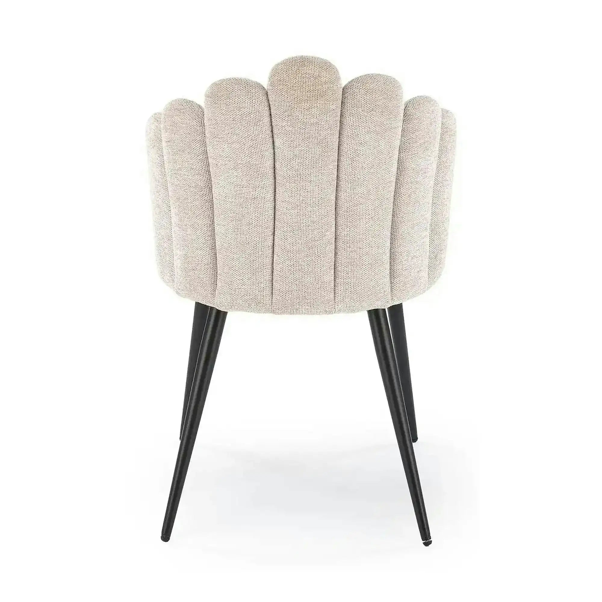 Scaun K552, bej/negru, stofa clasica/metal, 53x53x83 cm