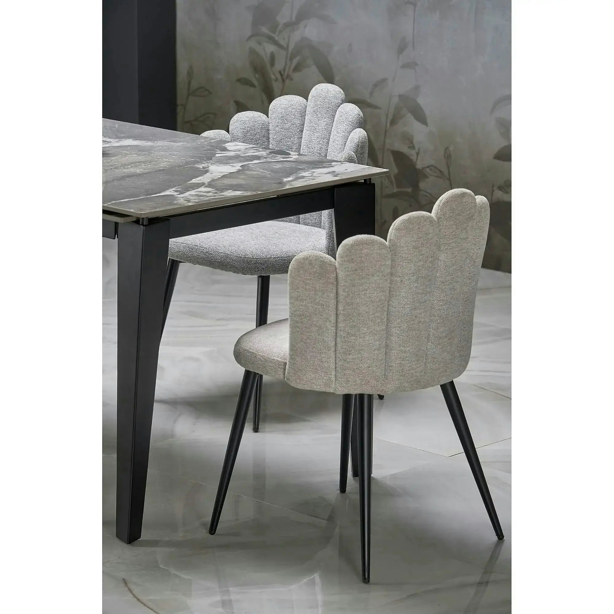 Scaun K552, gri/negru, stofa clasica/metal, 53x53x83 cm