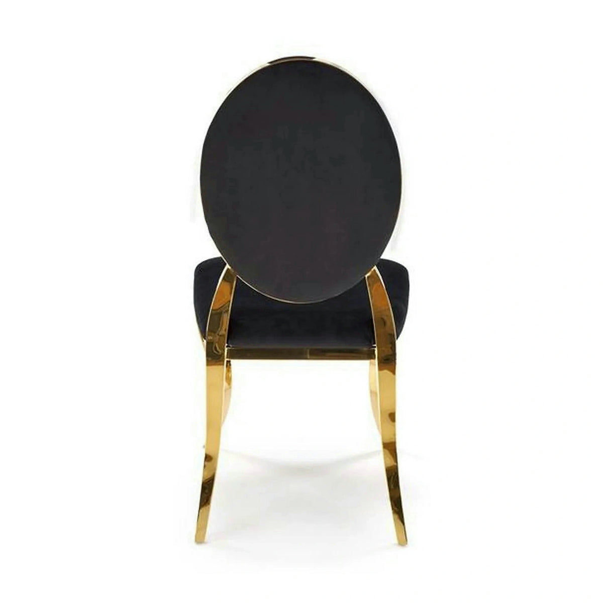 Scaun K556, negru/auriu, stofa catifelata/metal, 48x52x96 cm