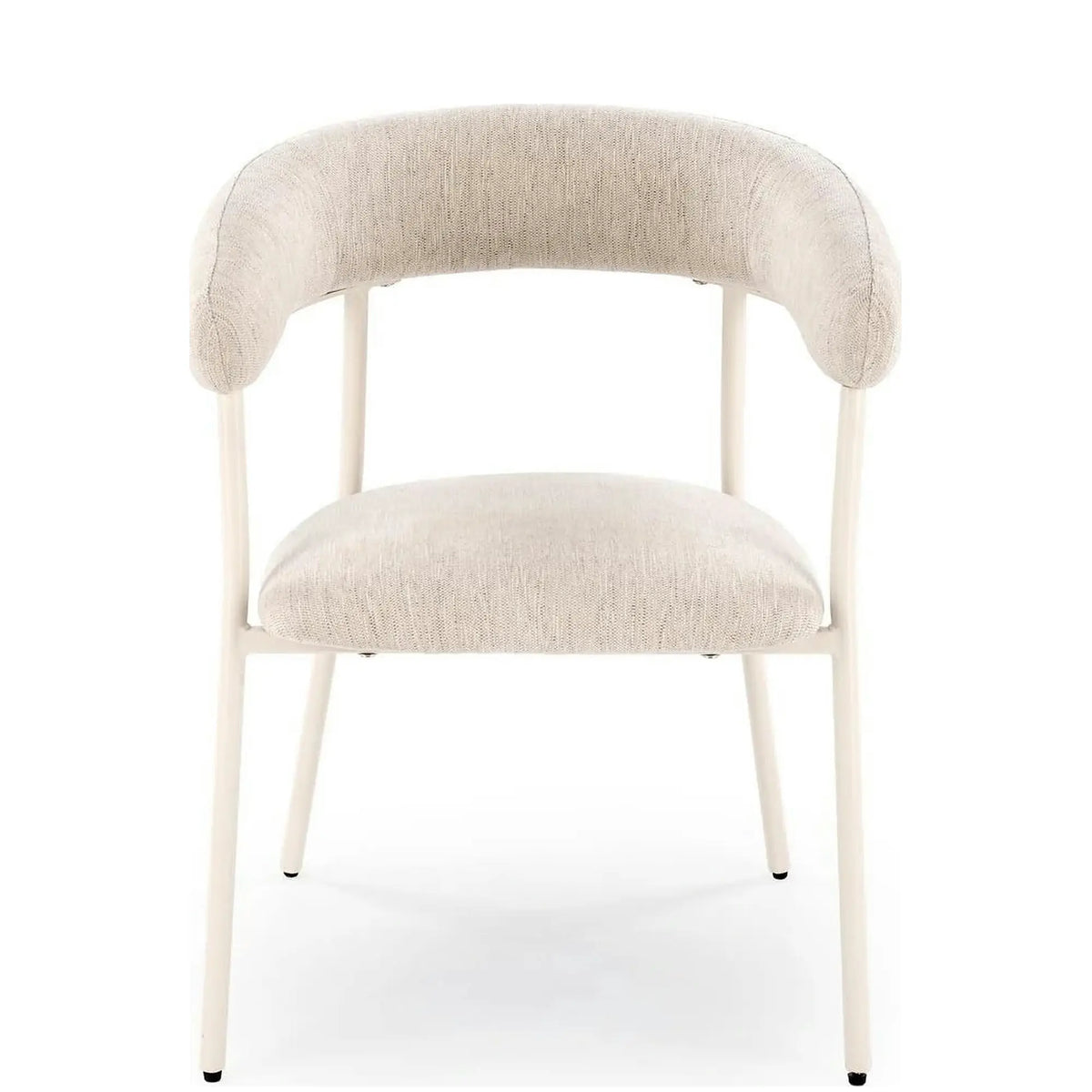 Scaun K557, bej deschis/alb, stofa clasica/metal, 60x54x75 cm